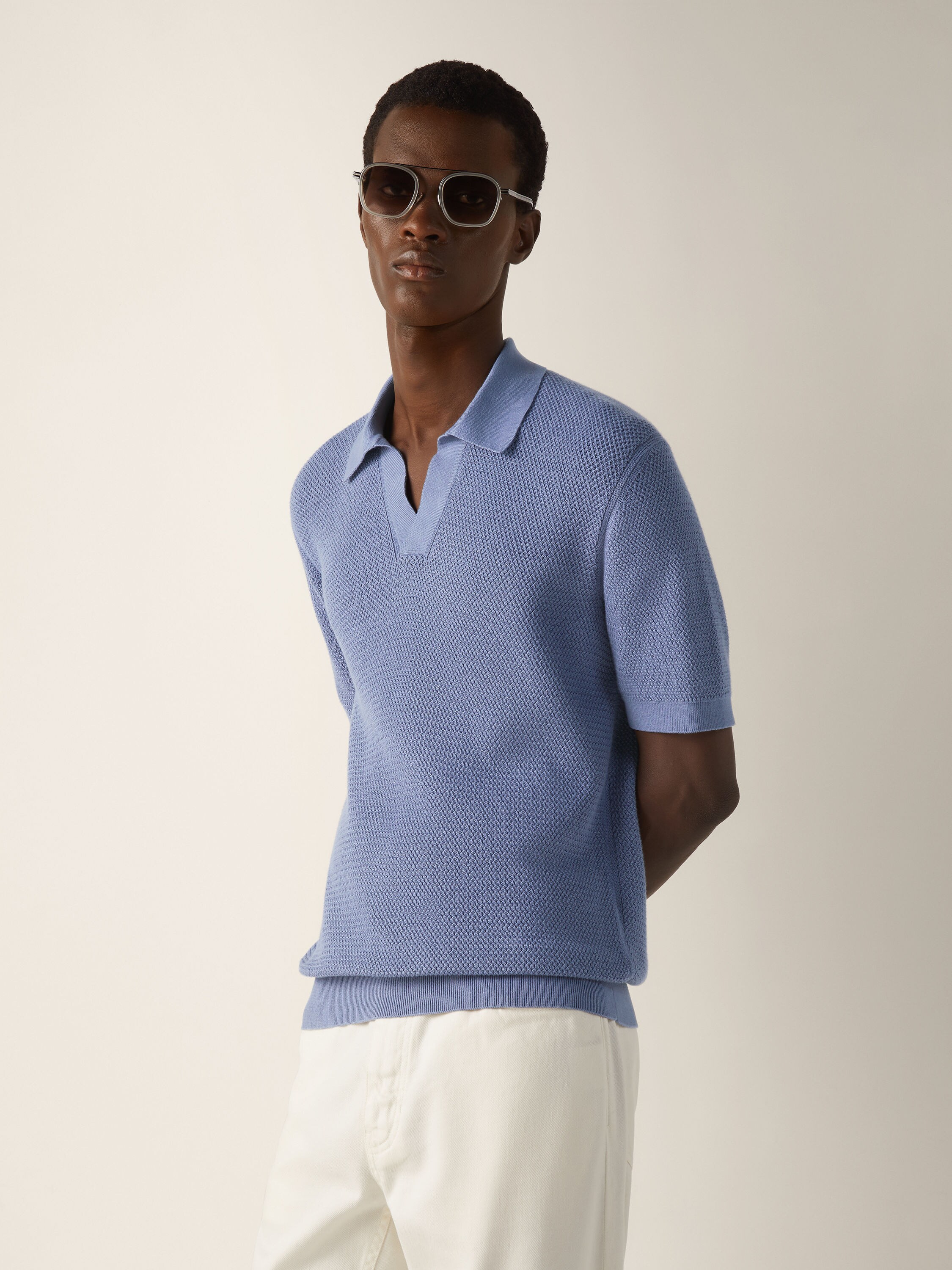 丁香紫 Premium Cotton 棉质 Polo 衫 产品细节图 #2