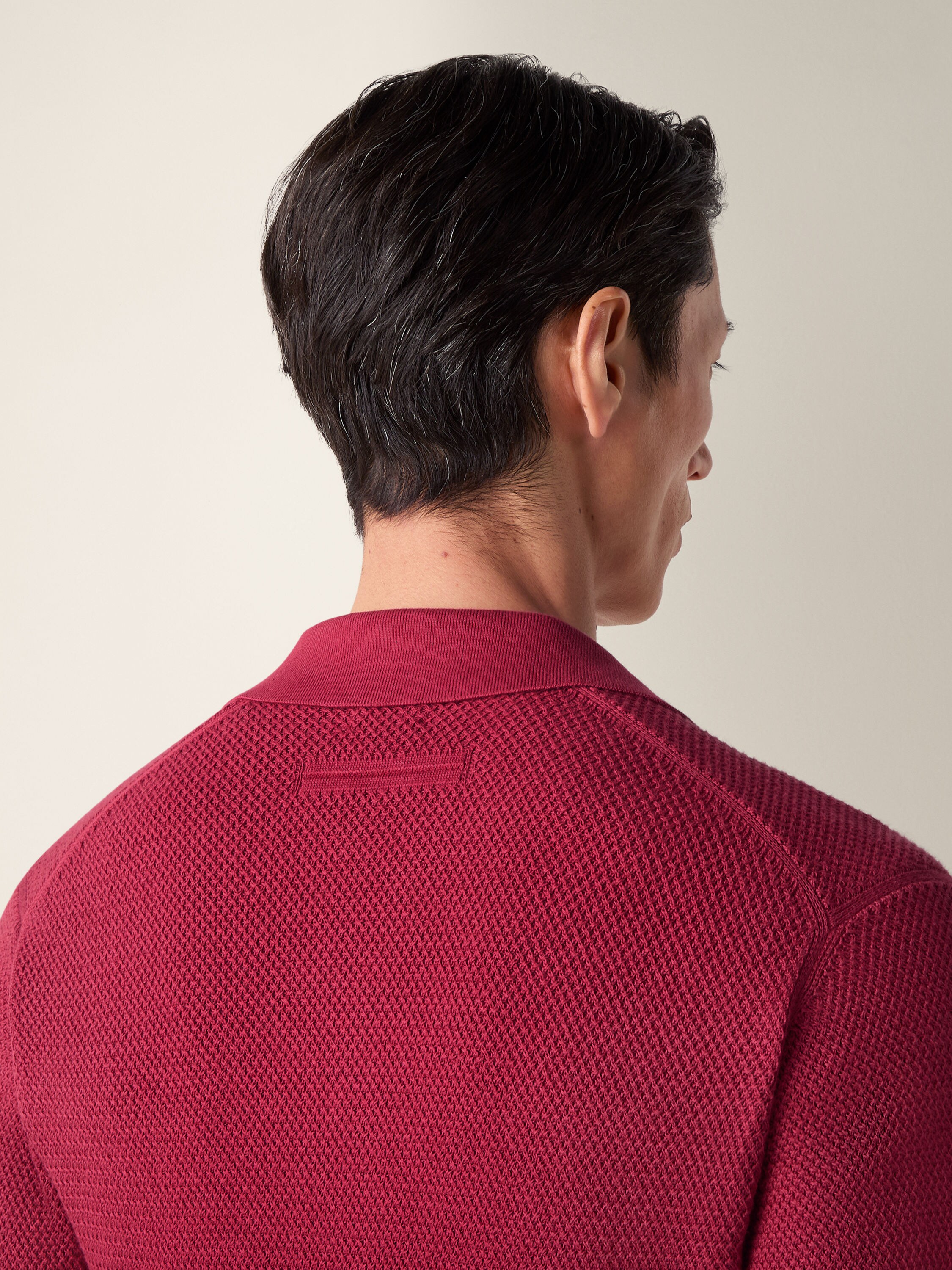 深粉色 Premium Cotton 棉质 Polo 衫 产品细节图 #1