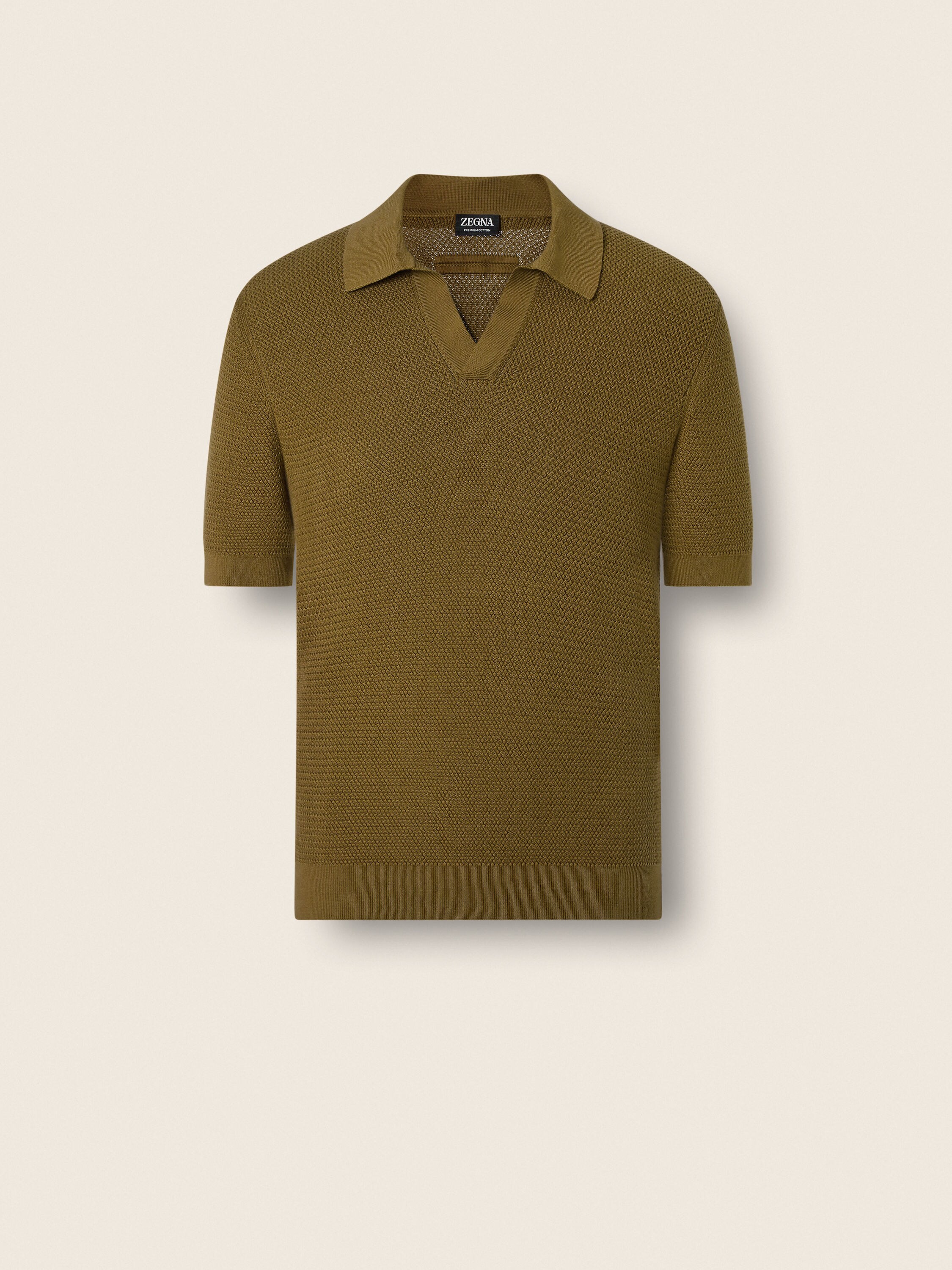 Olive Green Premium Cotton Polo Shirt Main product photo