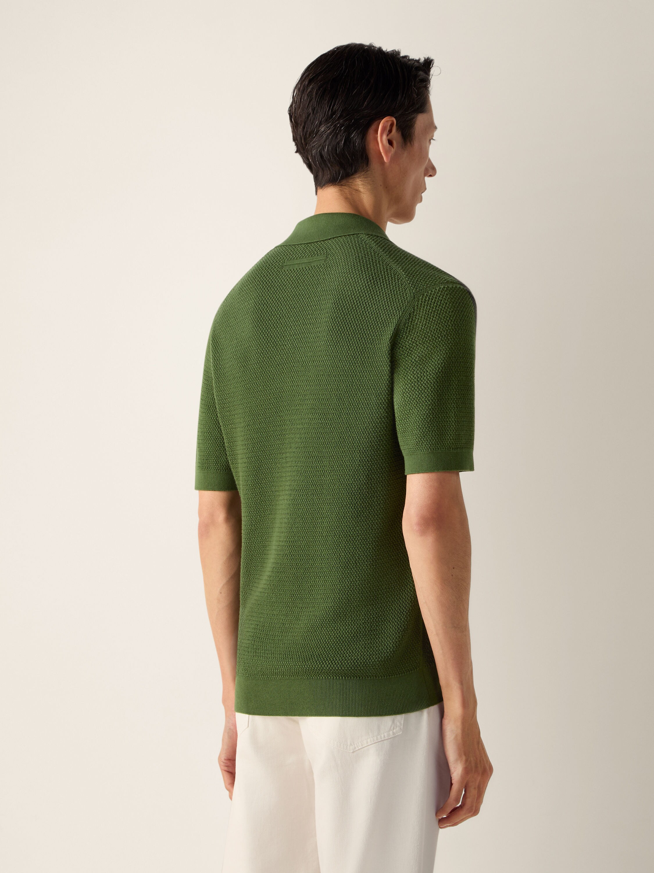 Pine Green Premium Cotton Polo Shirt Product detail photo #4