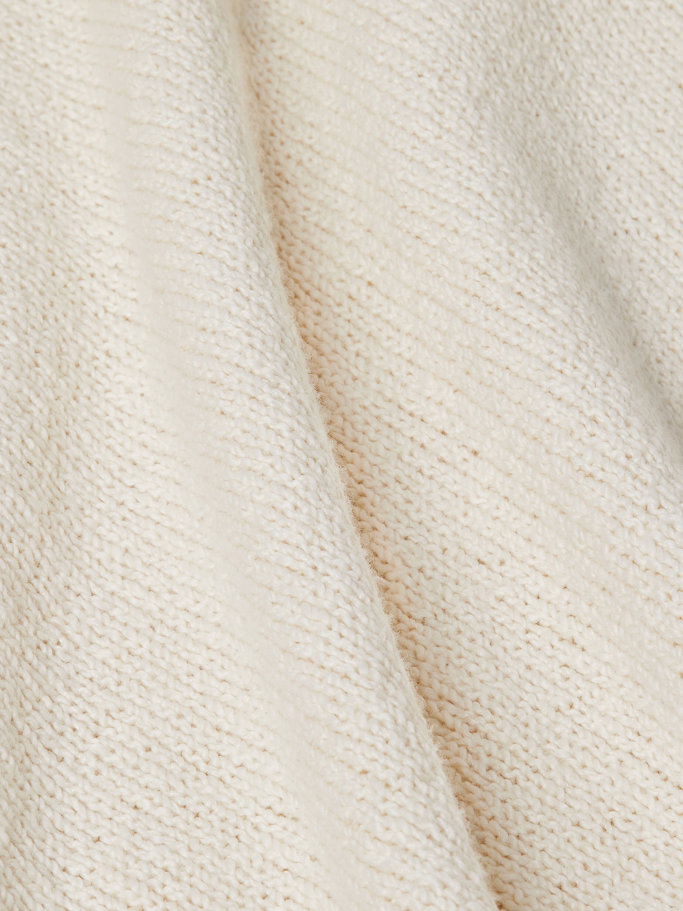 白色棉质 V 领衫 產品細節圖 #4