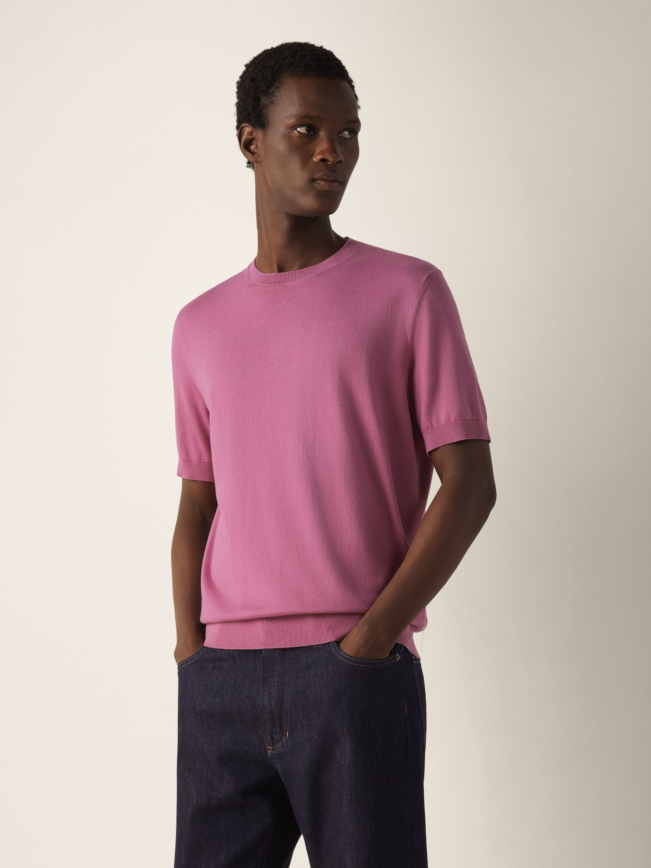 Pink Premium Cotton T-shirt Product detail photo #2