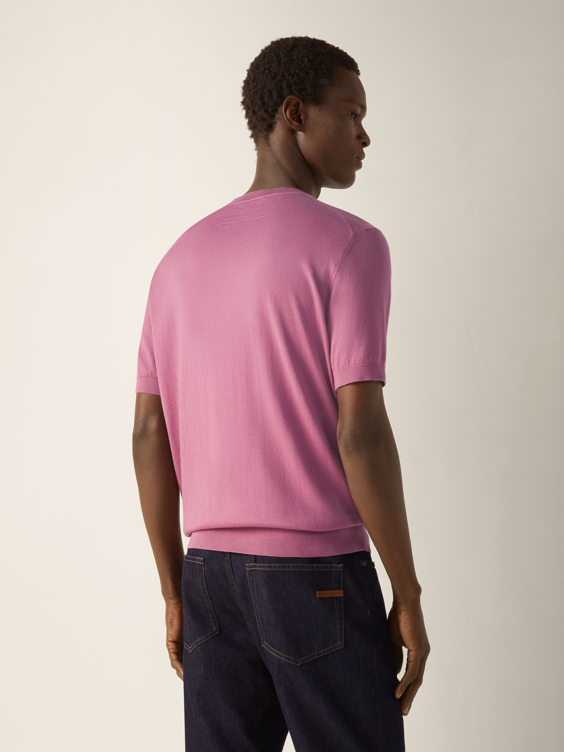 Pink Premium Cotton T-shirt Product detail photo #4