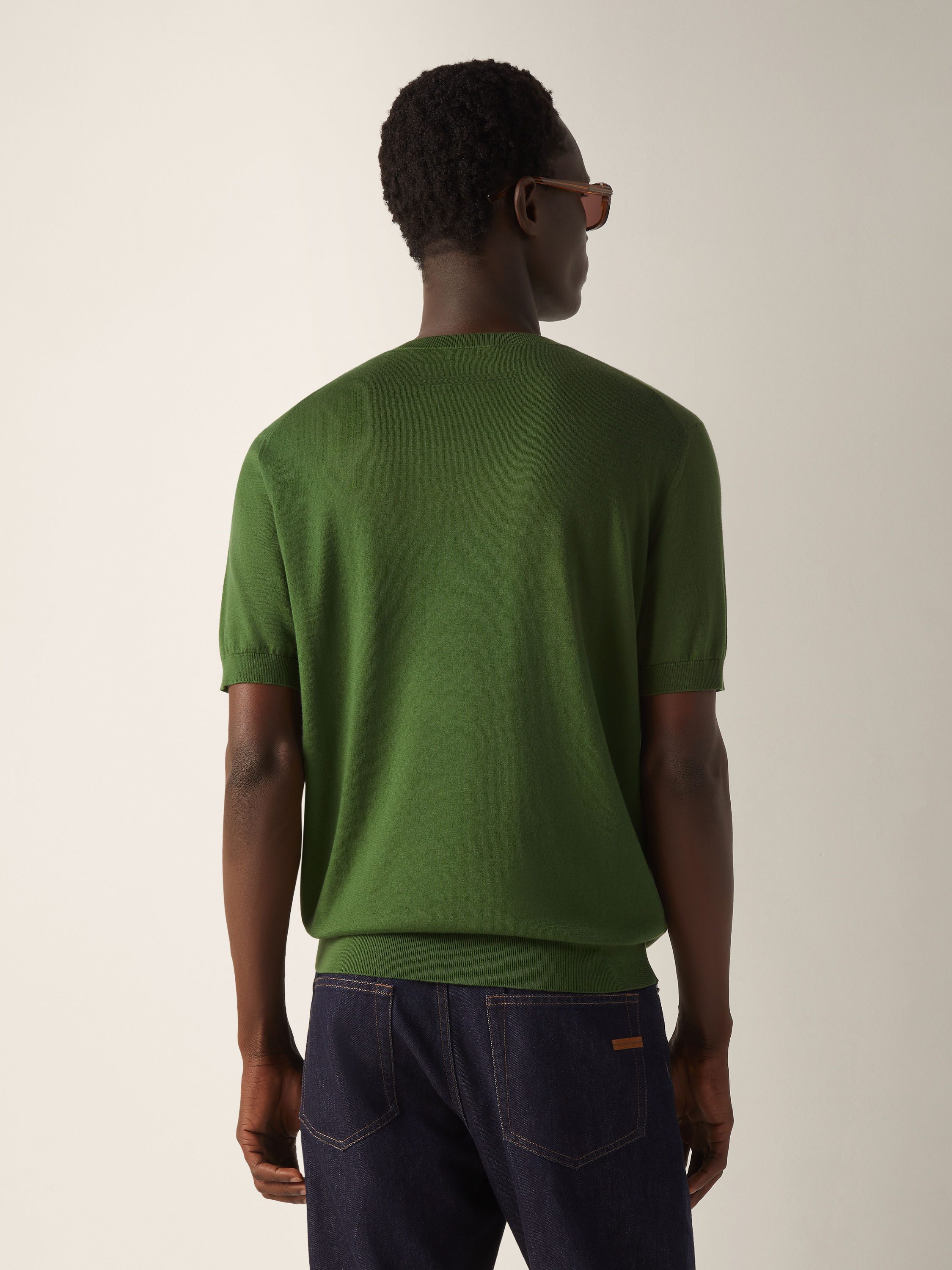 Pine Green Premium Cotton T-shirt Product detail photo #4