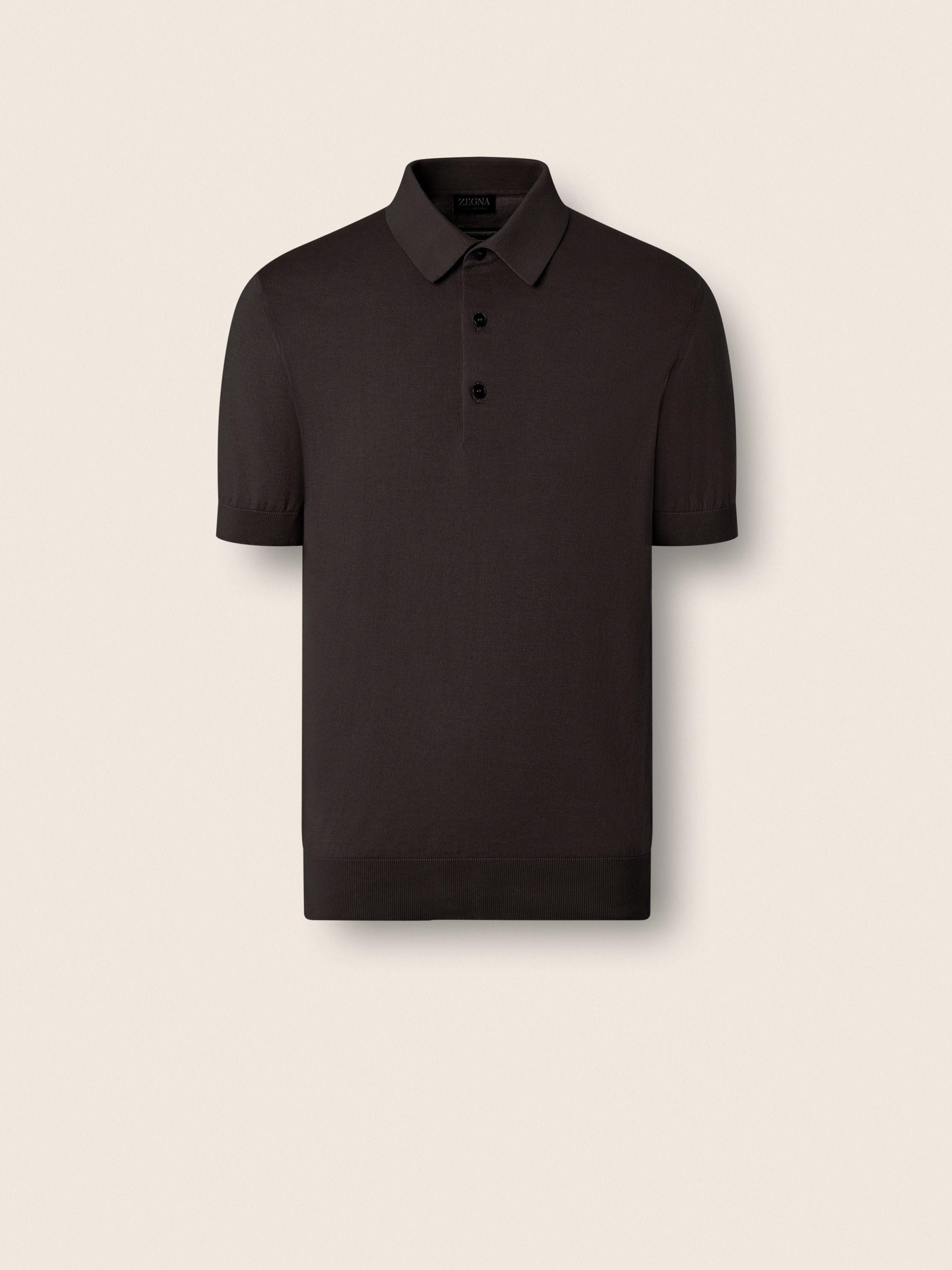 深棕色 Premium Cotton 棉质 Polo 衫 产品主图