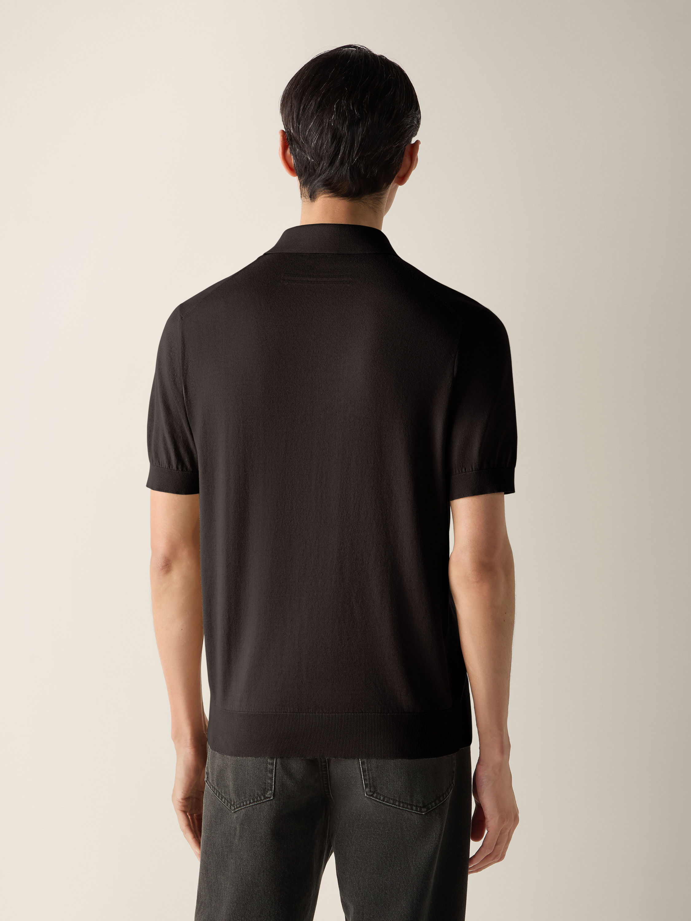 深棕色 Premium Cotton 棉质 Polo 衫 产品细节图 #4