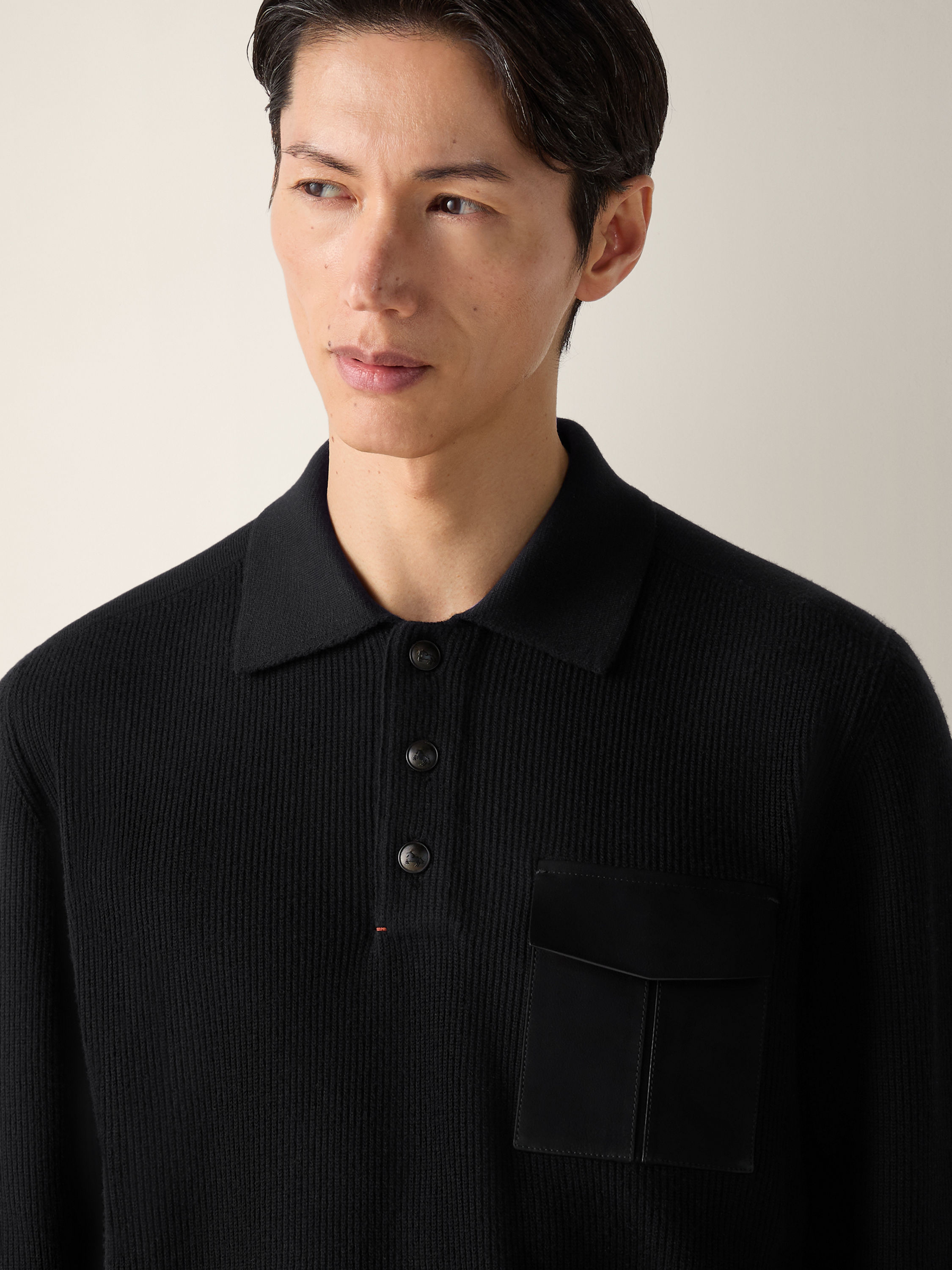 黑色 Vellus Aureum Polo 衫 产品细节图 #1