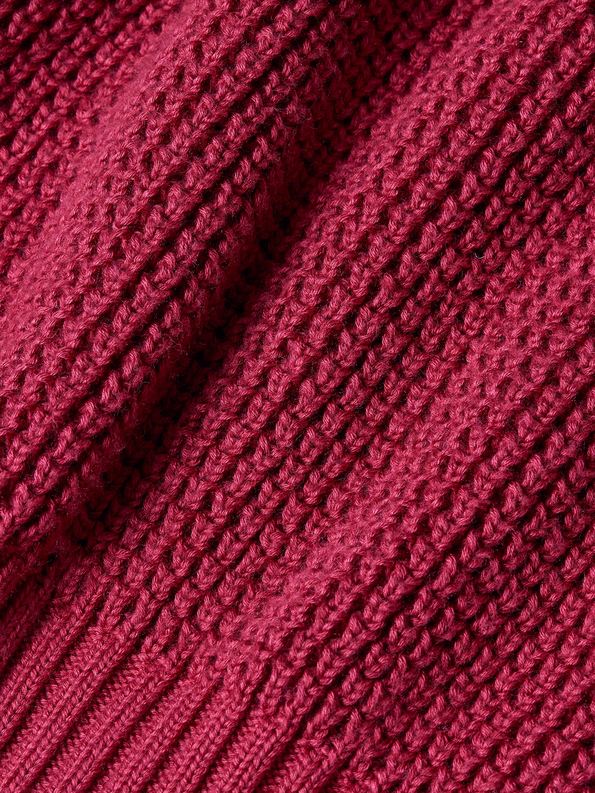 Dark Pink Cotton and Silk V-neck Product detail photo #4