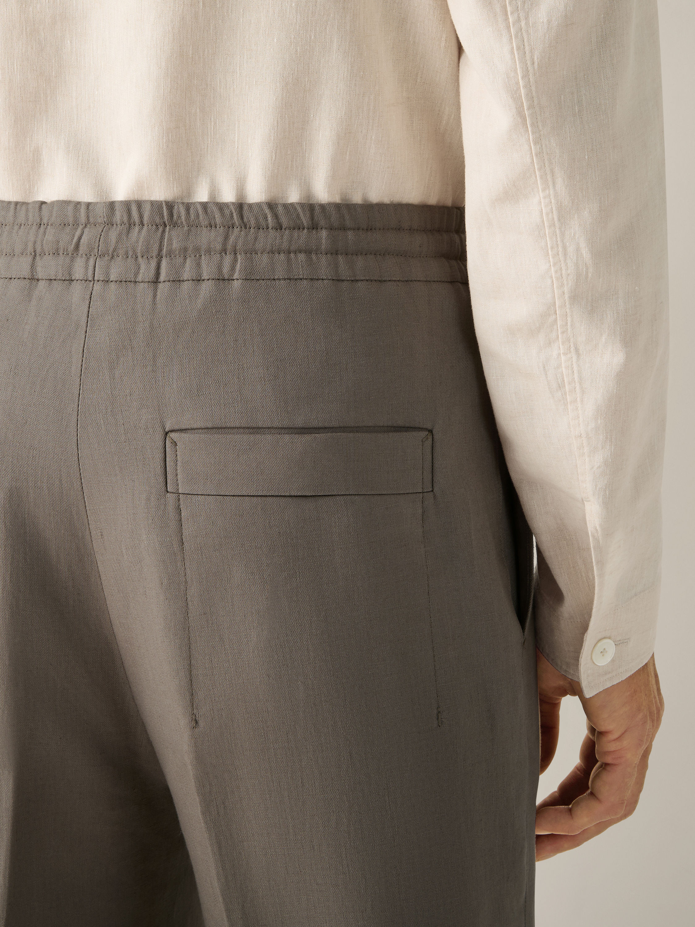 深灰褐色 Oasi Lino 短裤 产品细节图 #1