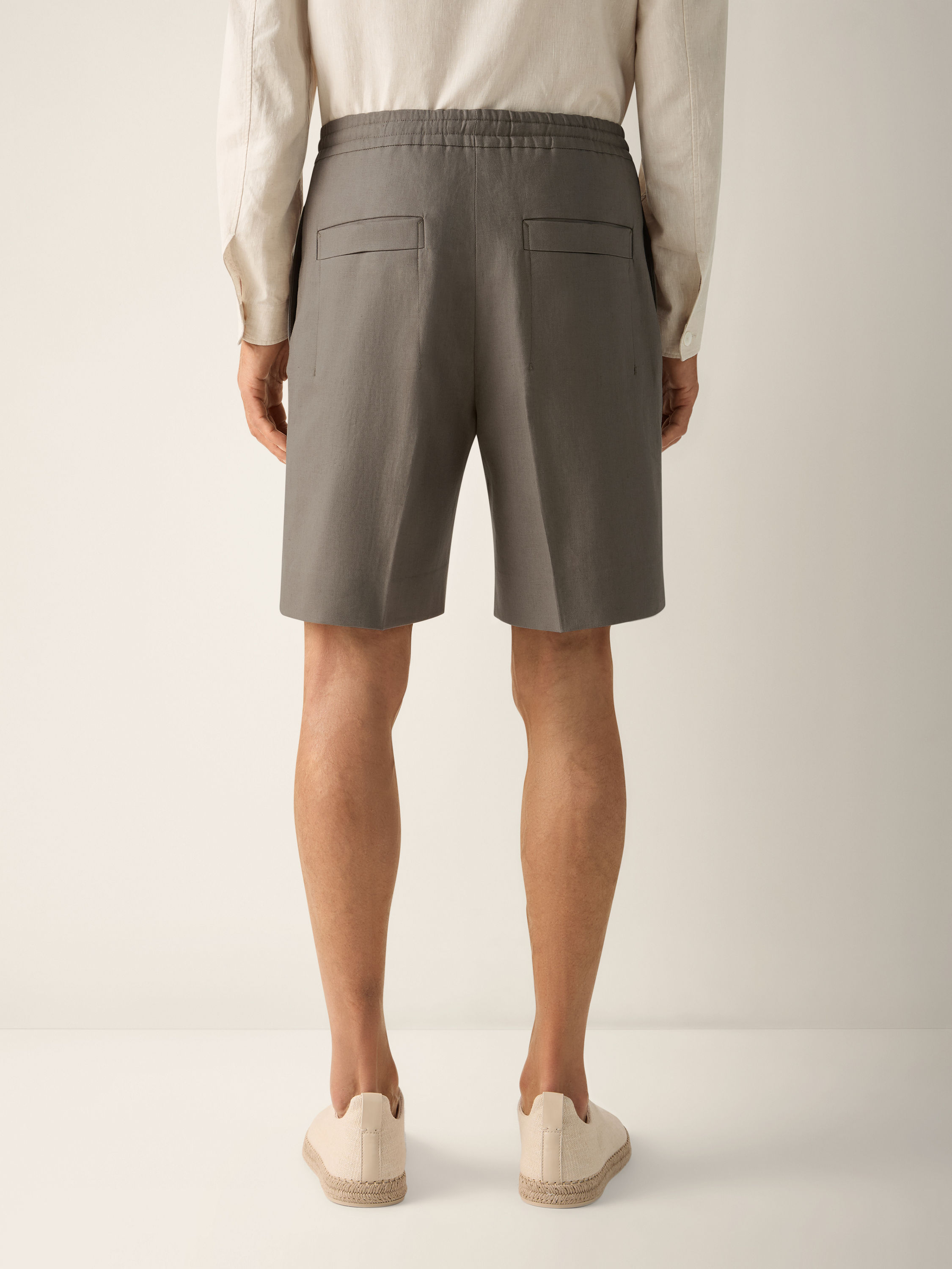 深灰褐色 Oasi Lino 短裤 产品细节图 #5