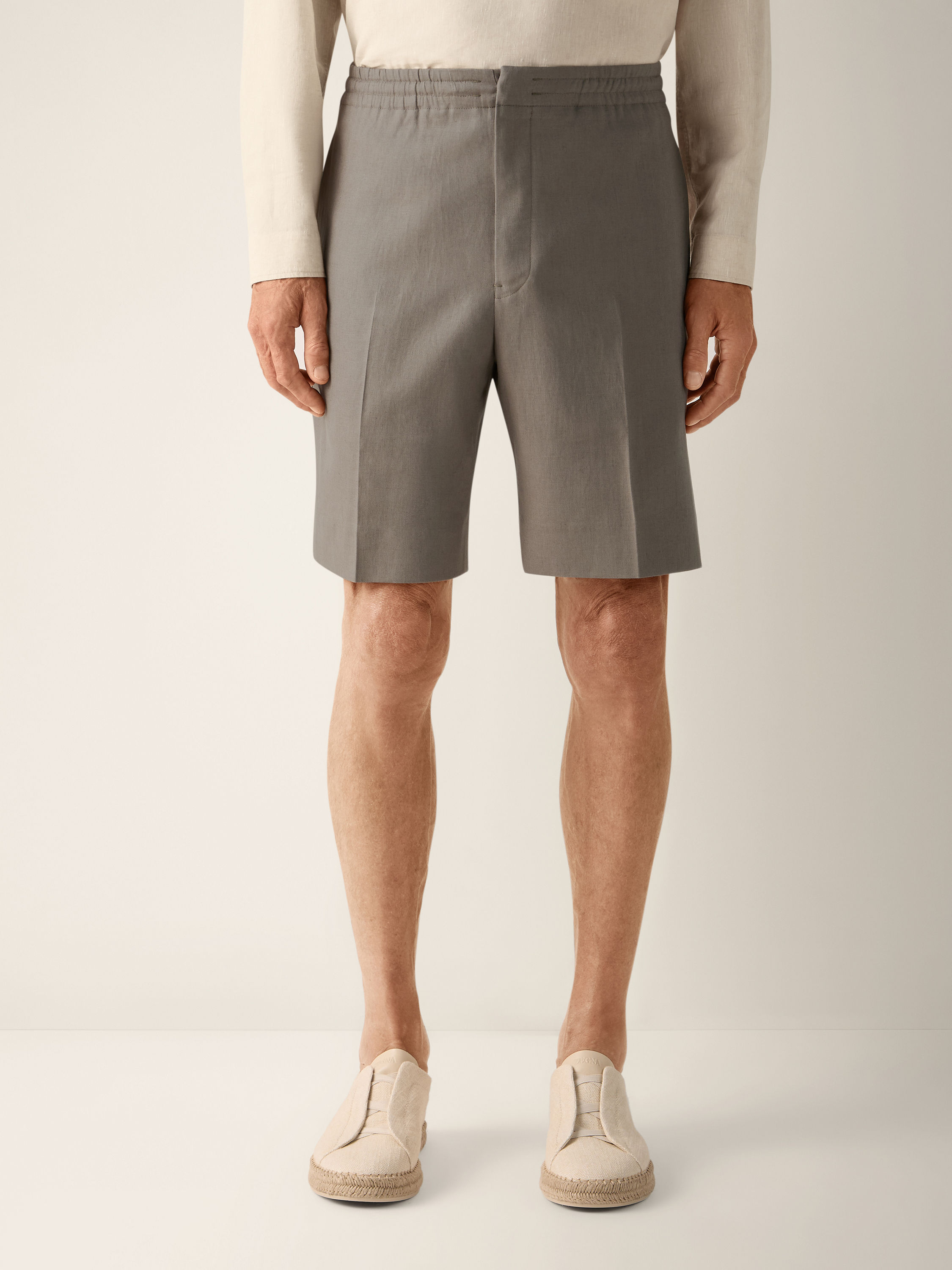 深灰褐色 Oasi Lino 短裤 产品细节图 #4