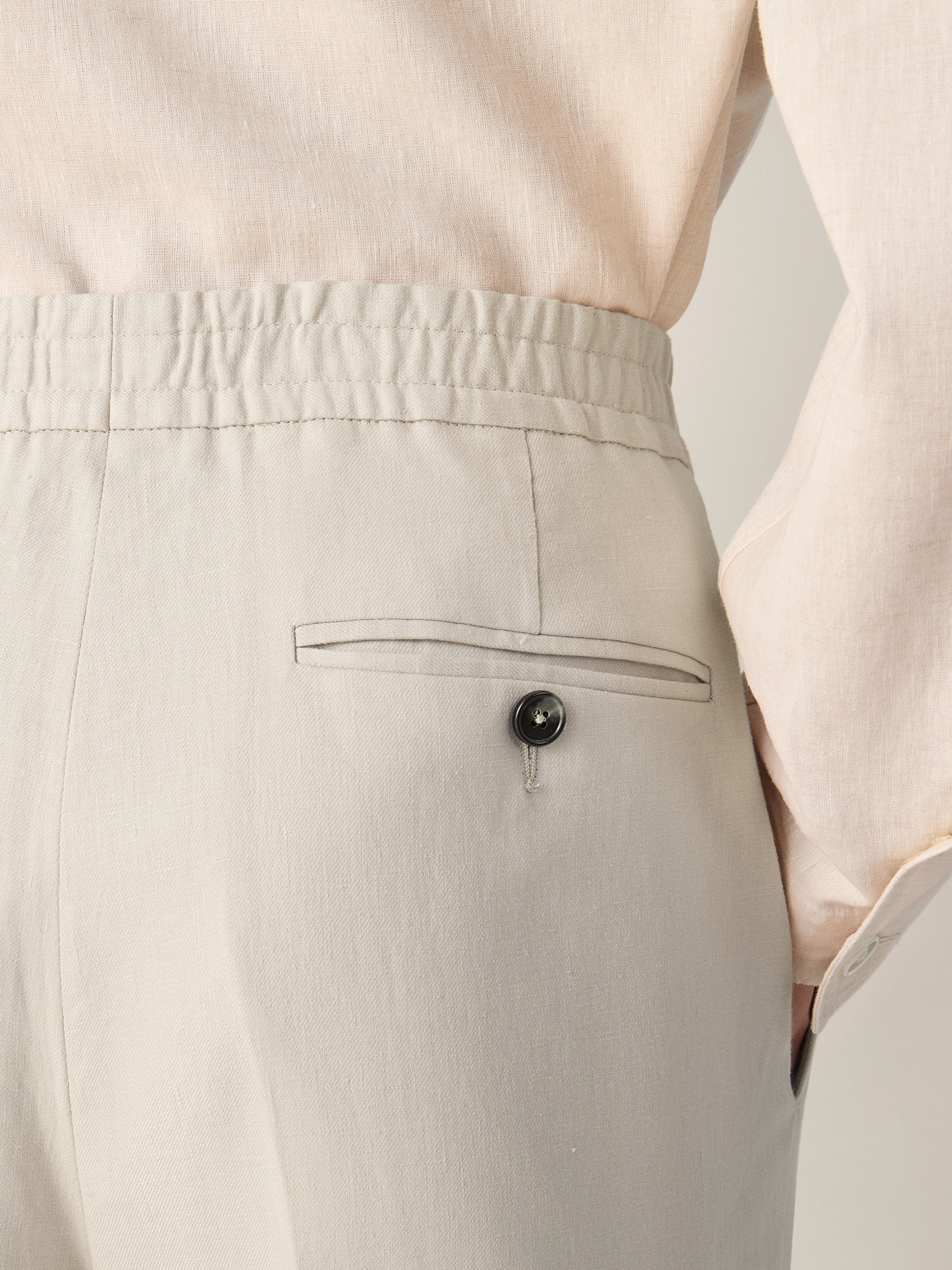 Ivory Oasi Lino Pants Product detail photo #1