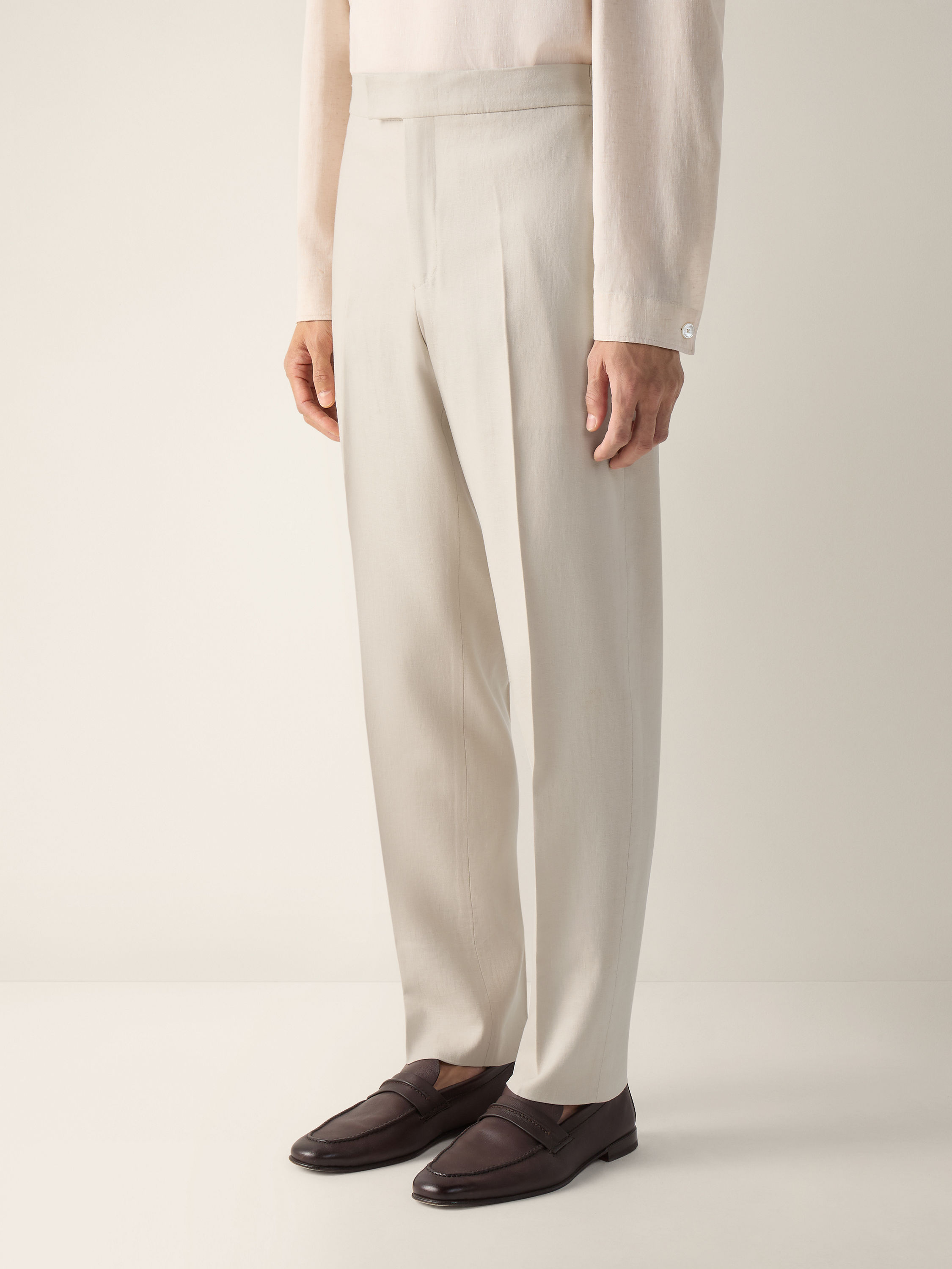 Ivory Oasi Lino Pants Product detail photo #3