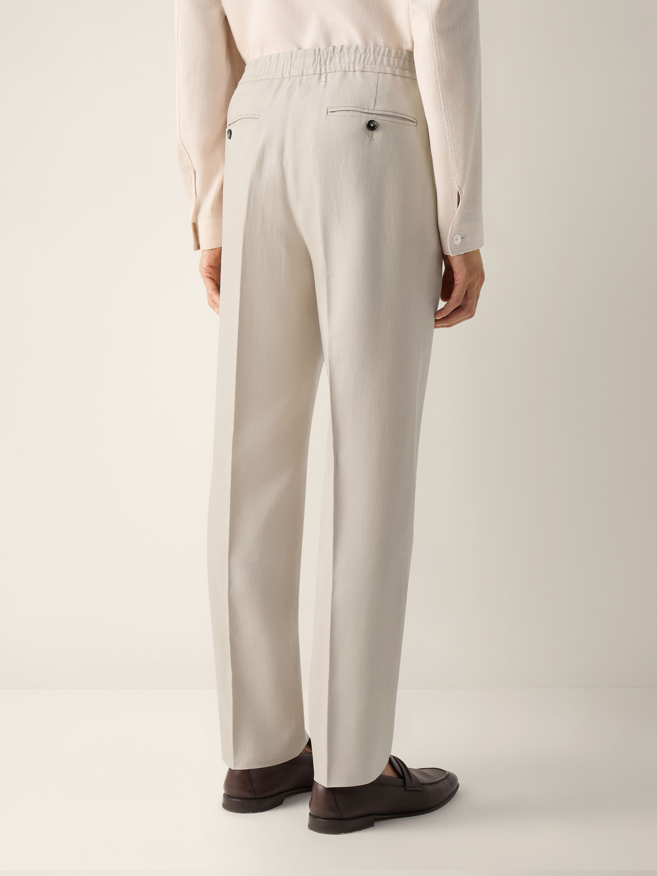 Ivory Oasi Lino Pants Product detail photo #4