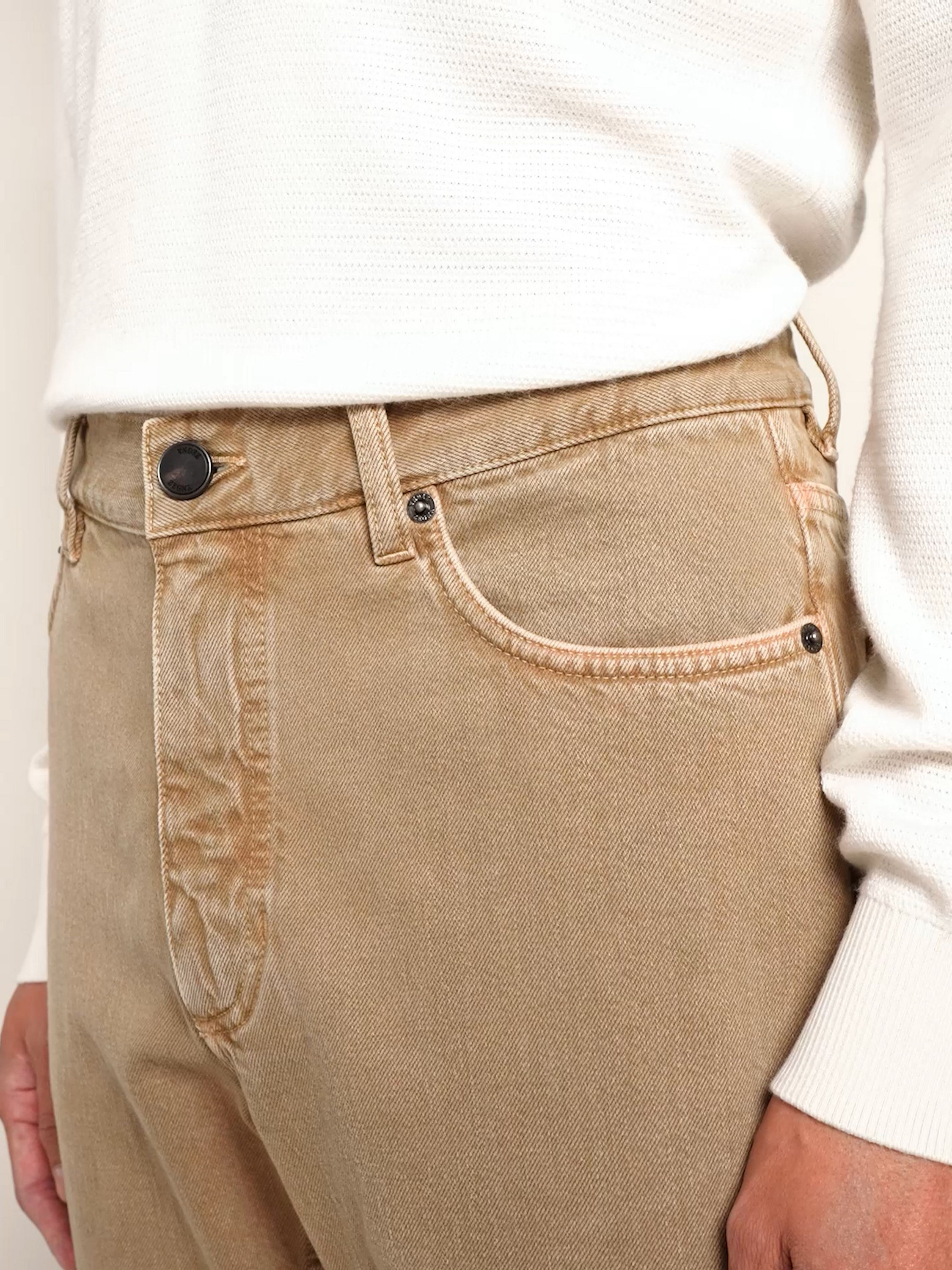 Beige Cotton Roccia Pants