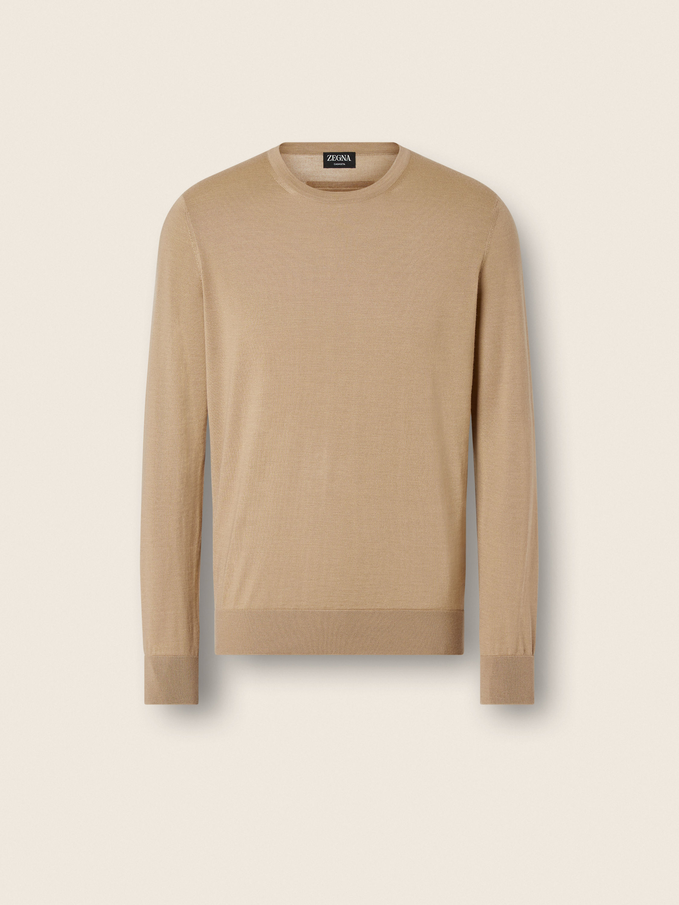 Beige Mélange Cashseta Crewneck Main product photo