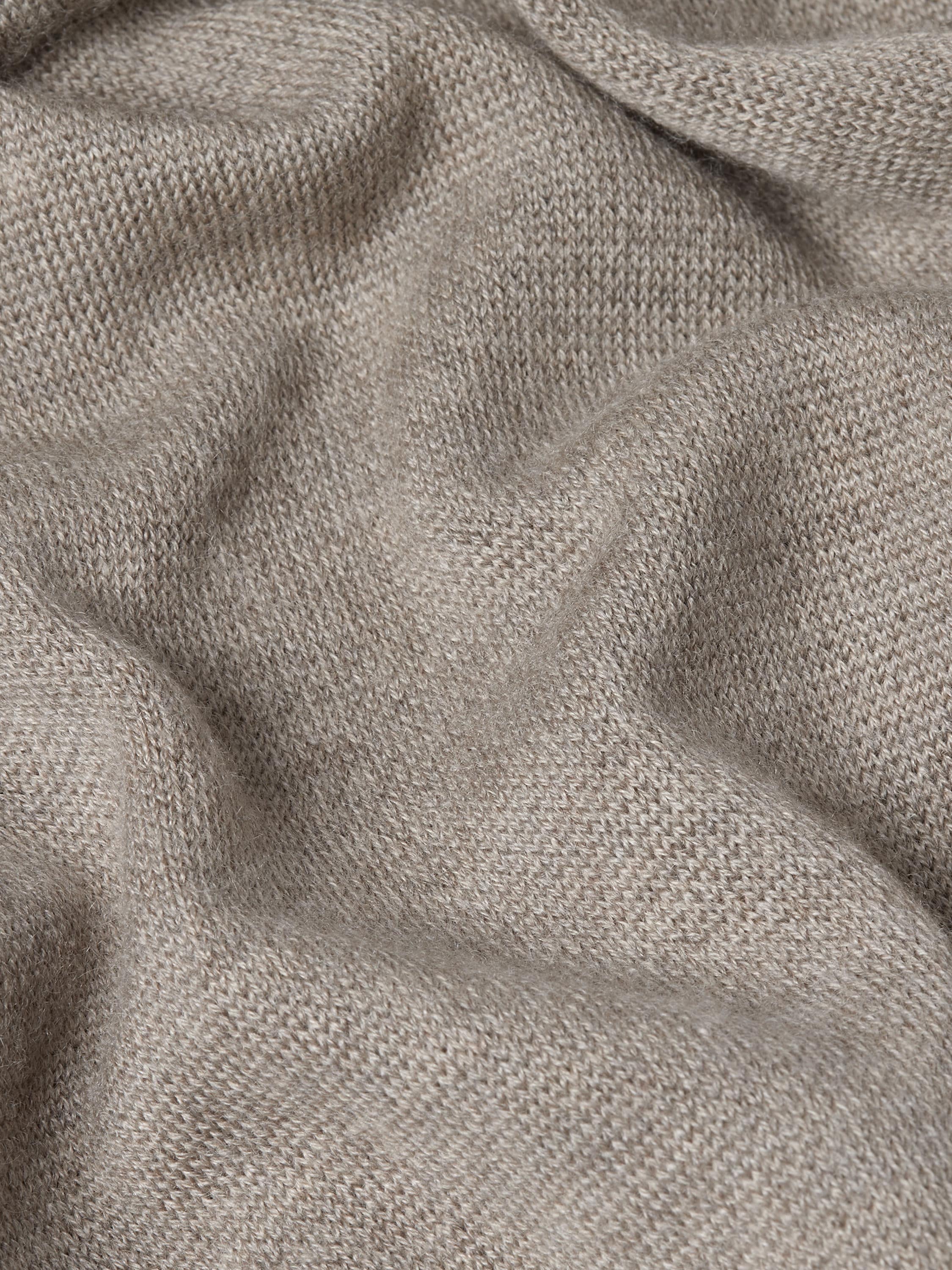 Light Taupe Mélange Cashmere Blouson Product detail photo #4