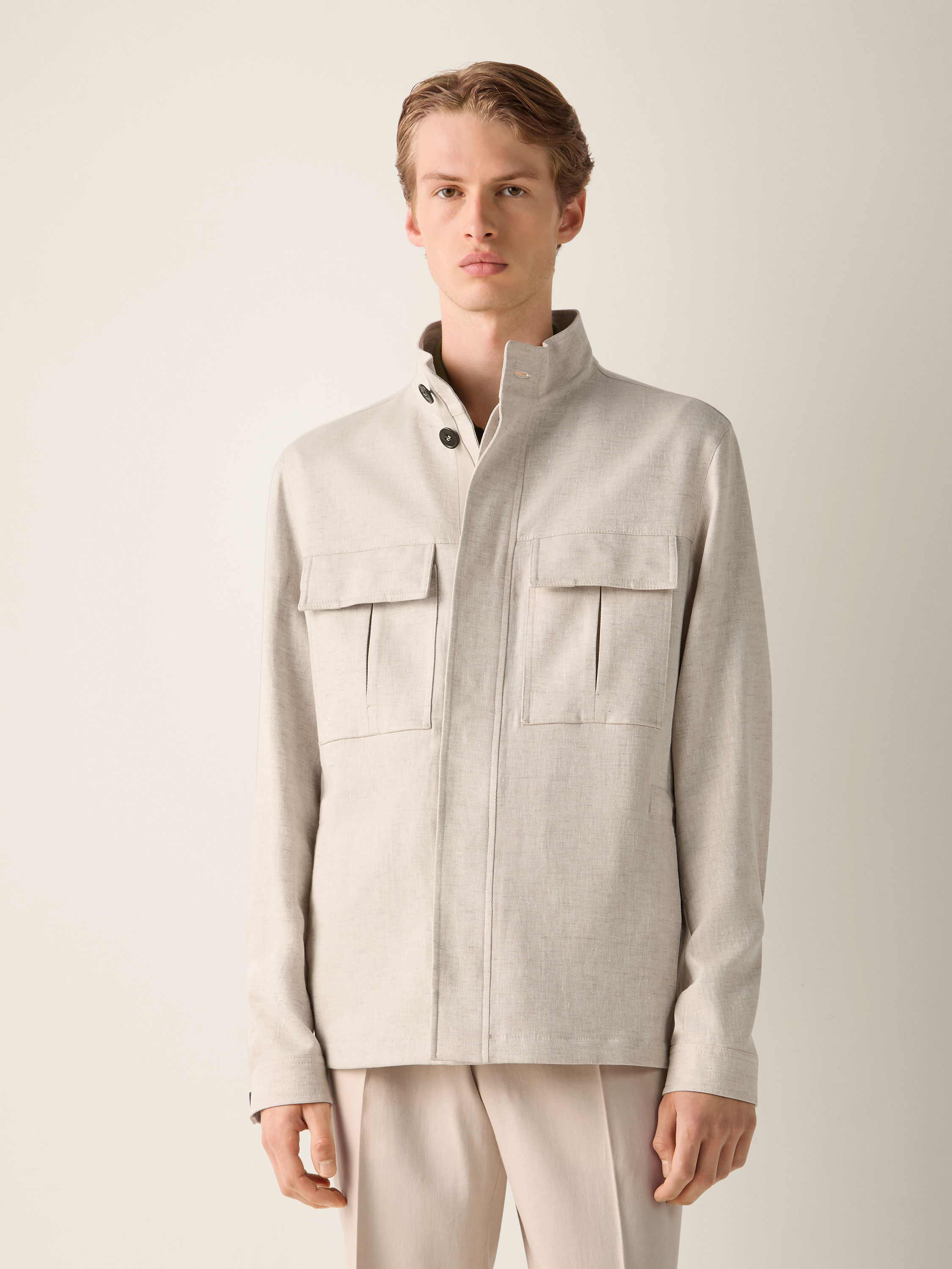 Oasi Lino Field Jacket Product detail photo #3