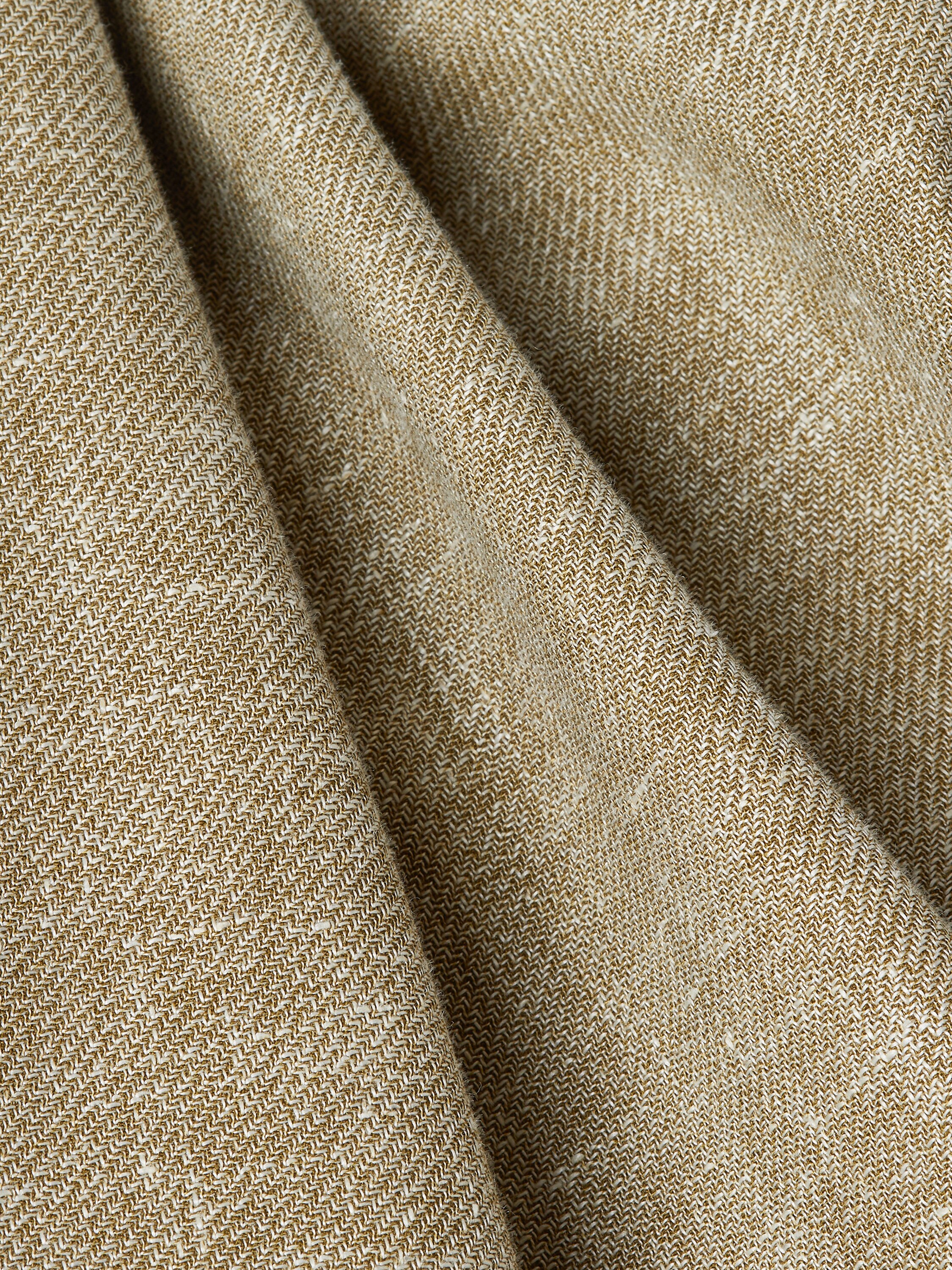 Crossover Linen Wool and Silk Blend Overshirt Product detail photo #4