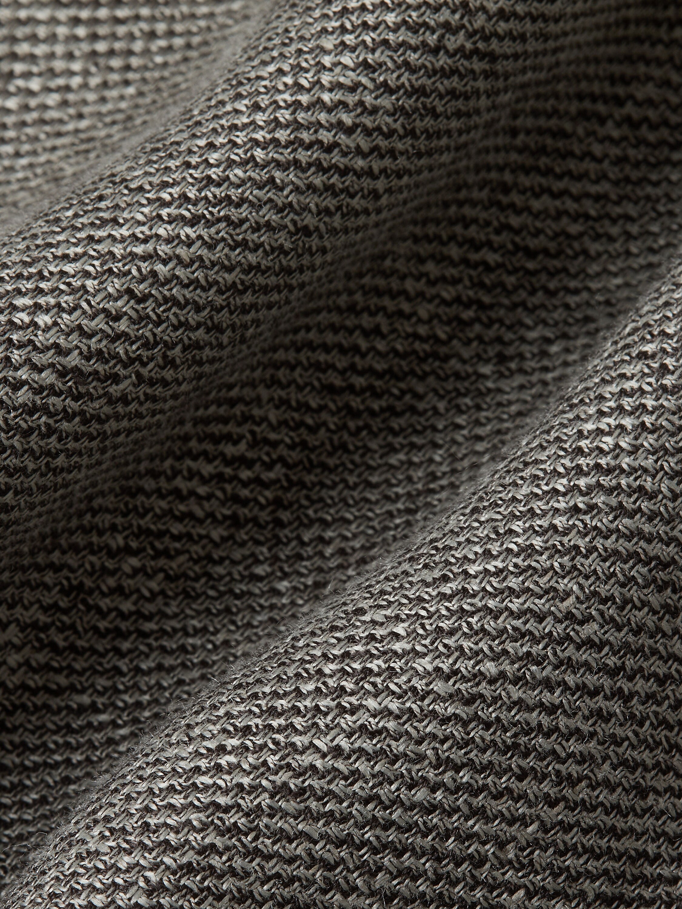 深棕色山羊绒、亚麻及桑蚕丝衬衫外套 产品细节图 #4