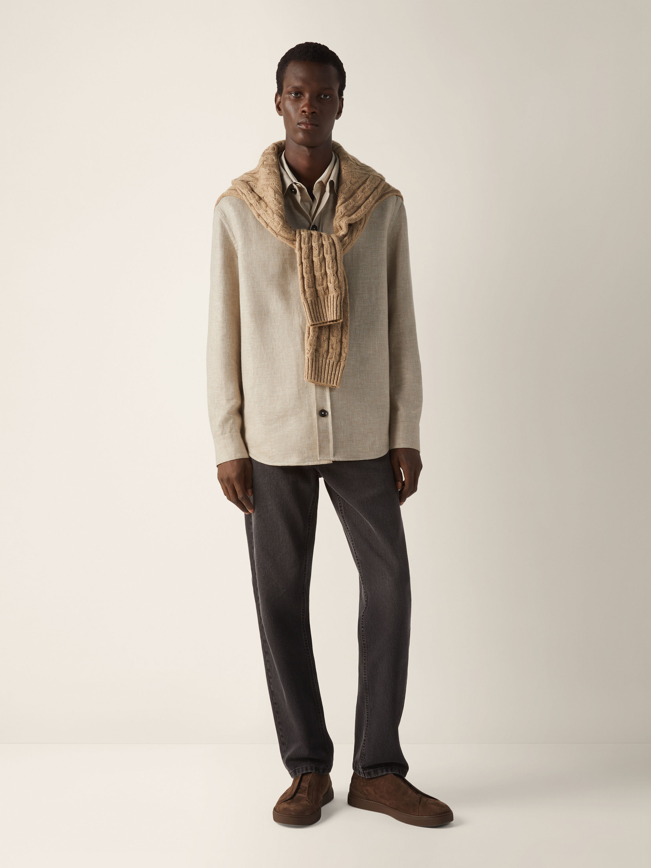 Cashmere Linen and Silk Overshirt Product detail photo #1