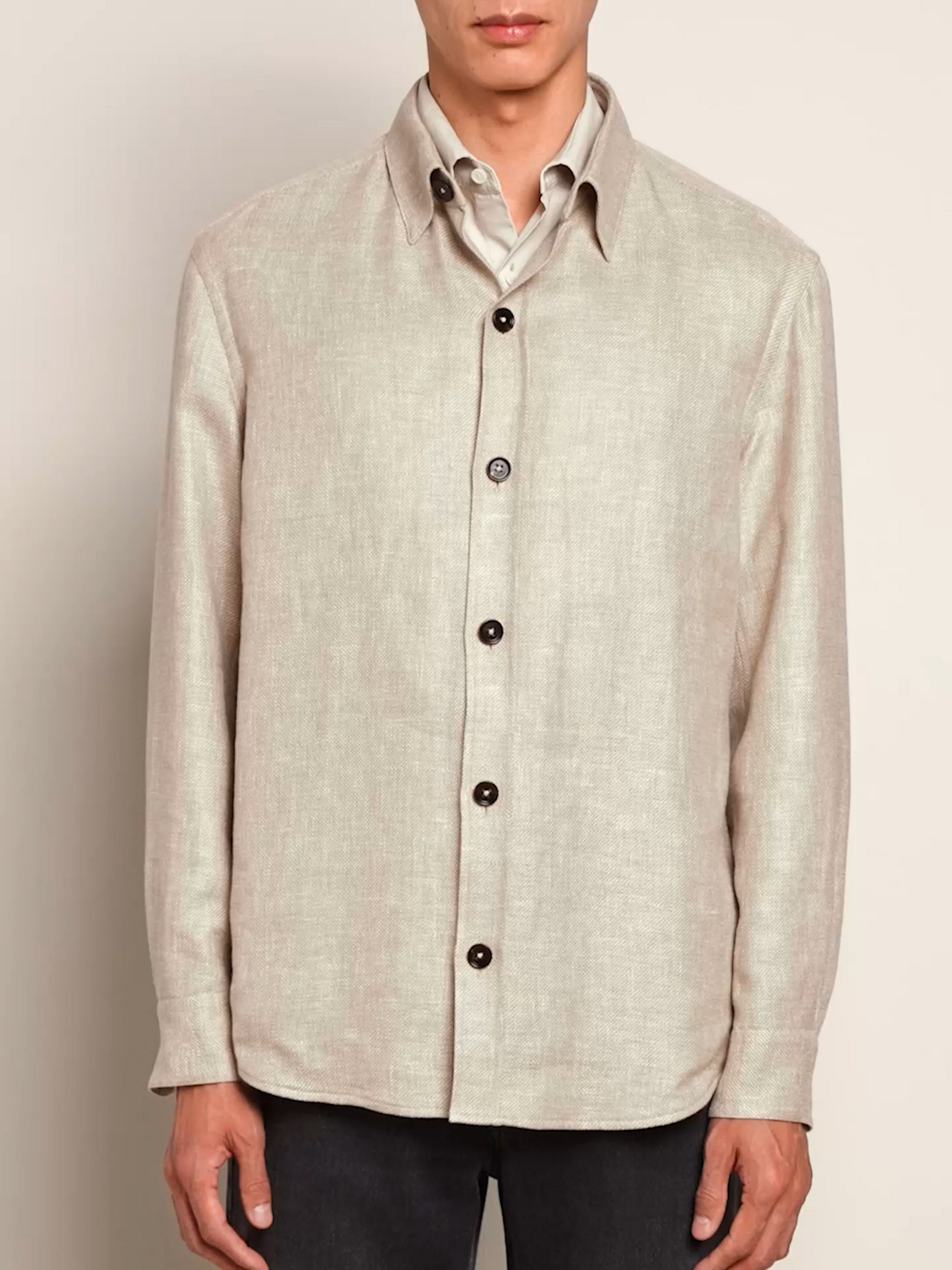Cashmere Linen and Silk Overshirt