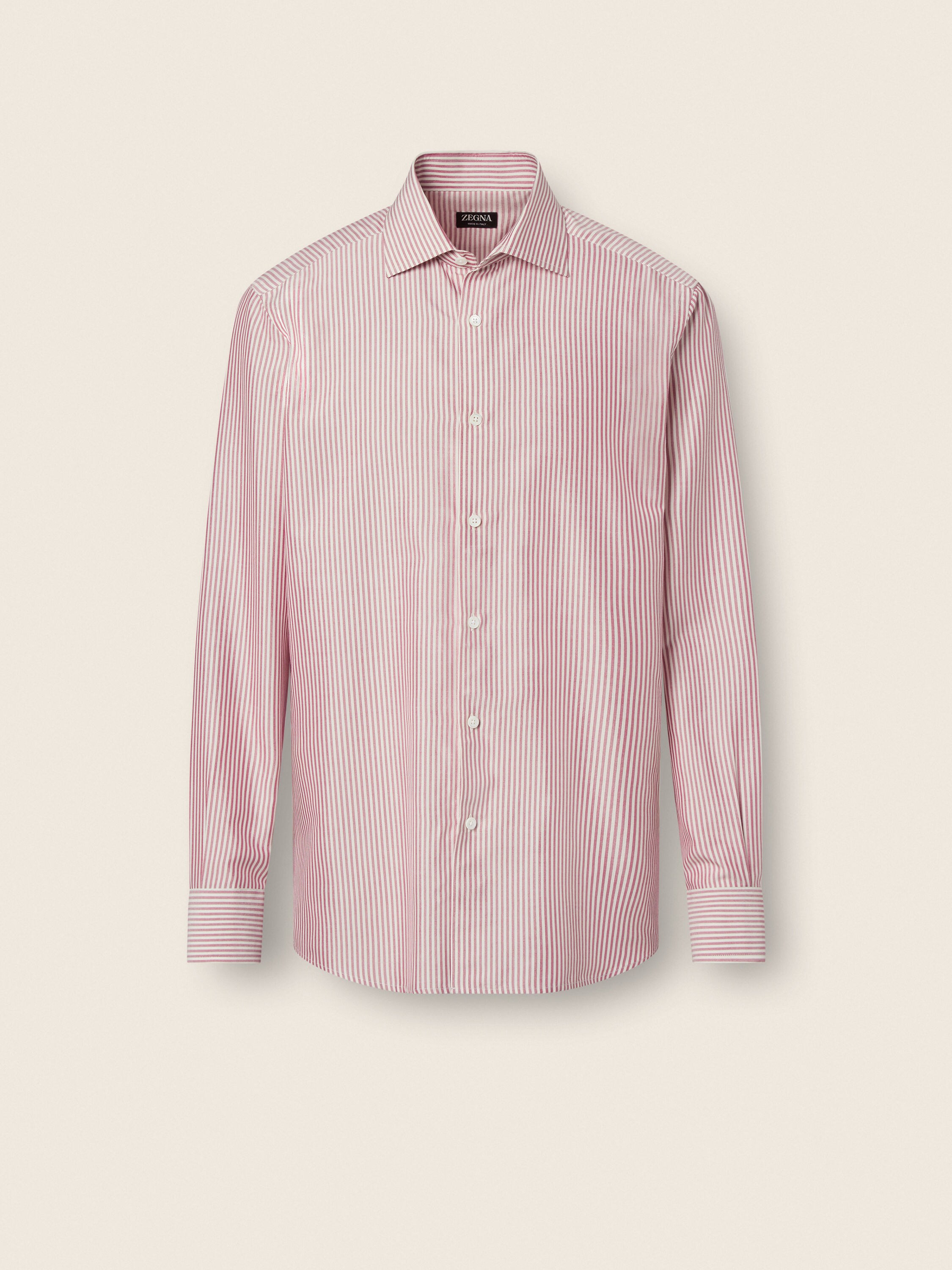 深粉色配白色桑蚕丝衬衫 产品主图