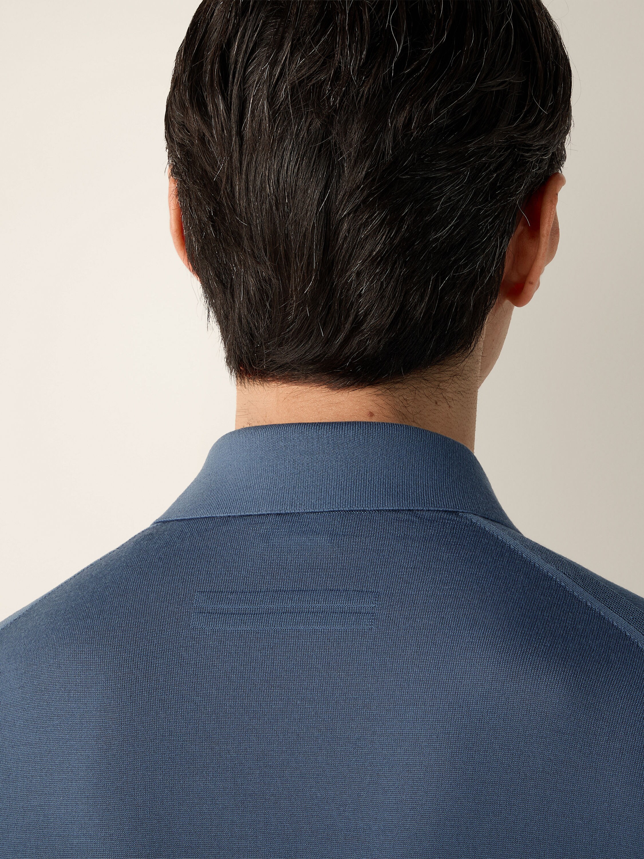 Light Blue Trofeo 15milmil15 Wool Polo Shirt Product detail photo #1