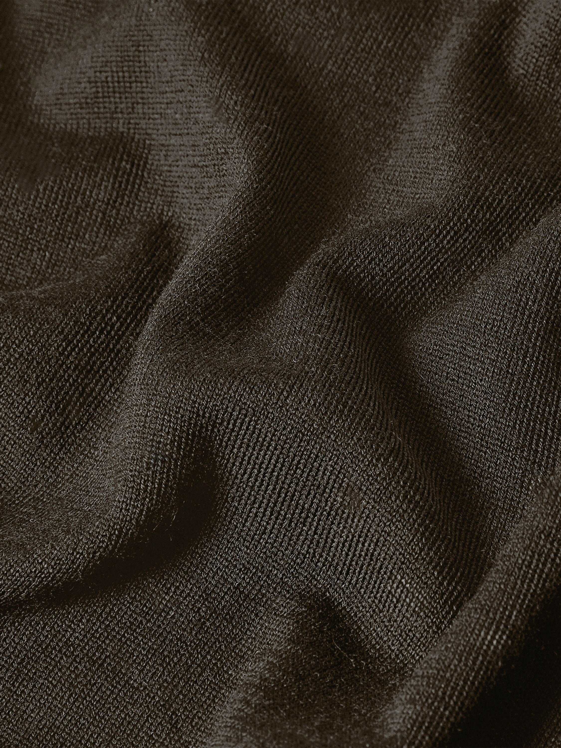Dark Olive Green Trofeo 15milmil15 Wool Polo Shirt Product detail photo #3