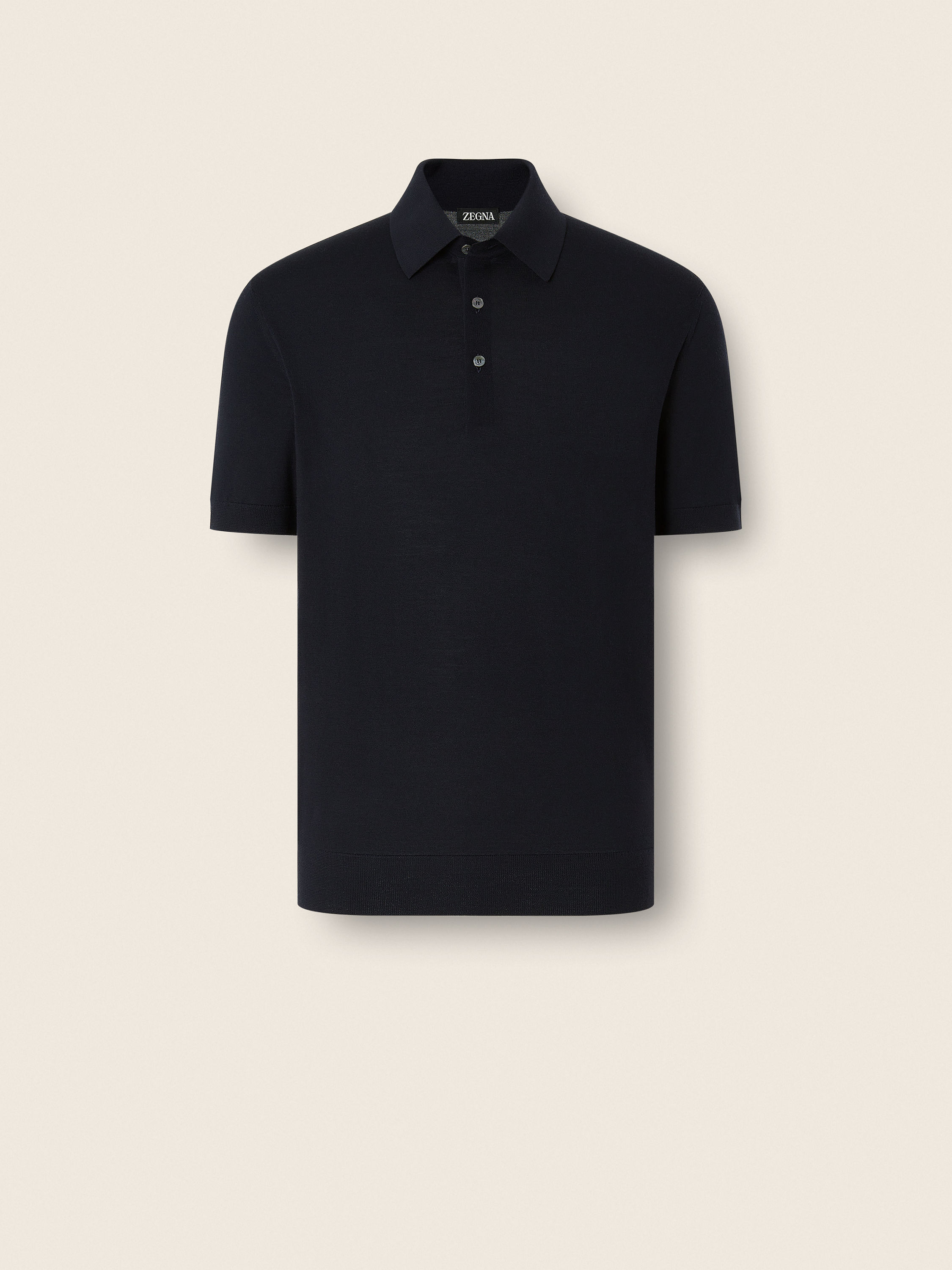 Navy Blue Trofeo 15milmil15 Wool Polo Shirt Main product photo