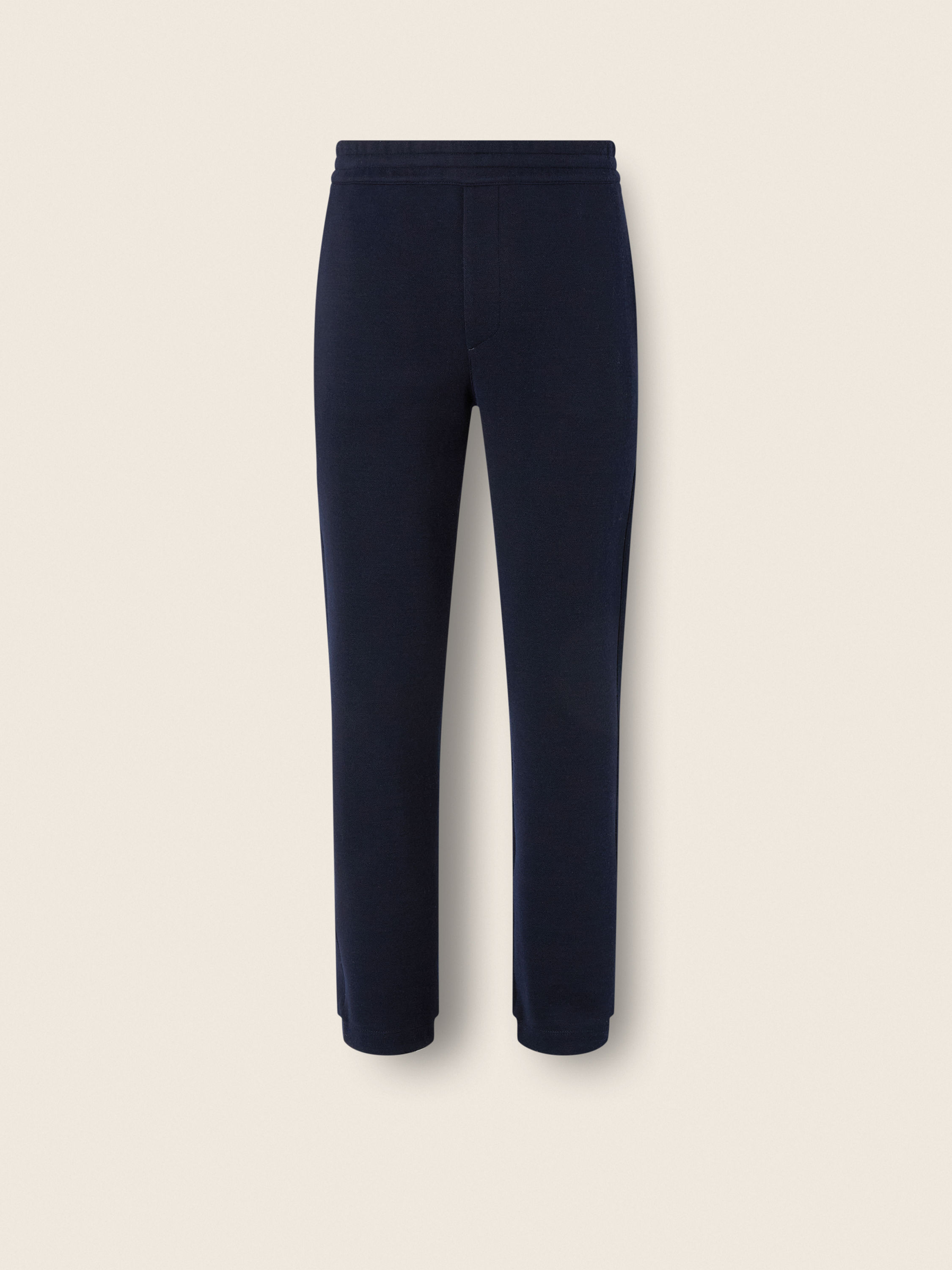 Navy Blue Wool Cotton and Silk Joggers Main product photo