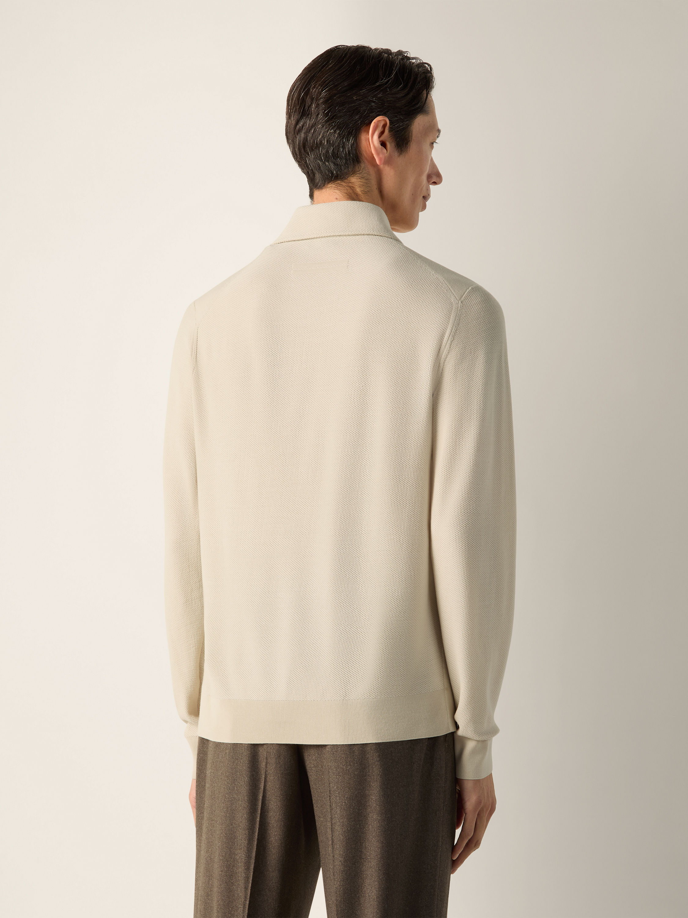 Cream White Vellus Aureum Polo Shirt Product detail photo #5