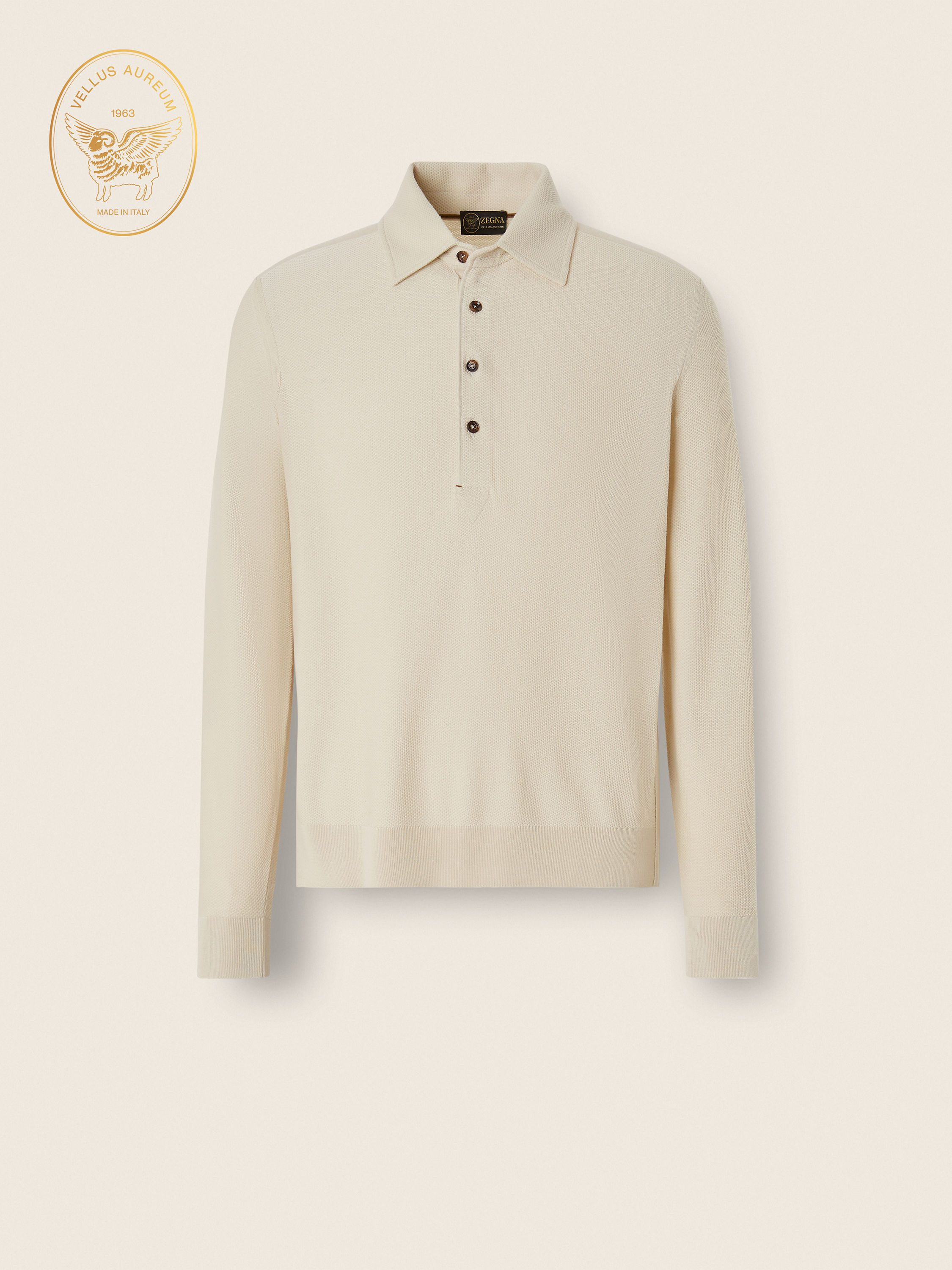 Cream White Vellus Aureum Polo Shirt Main product photo