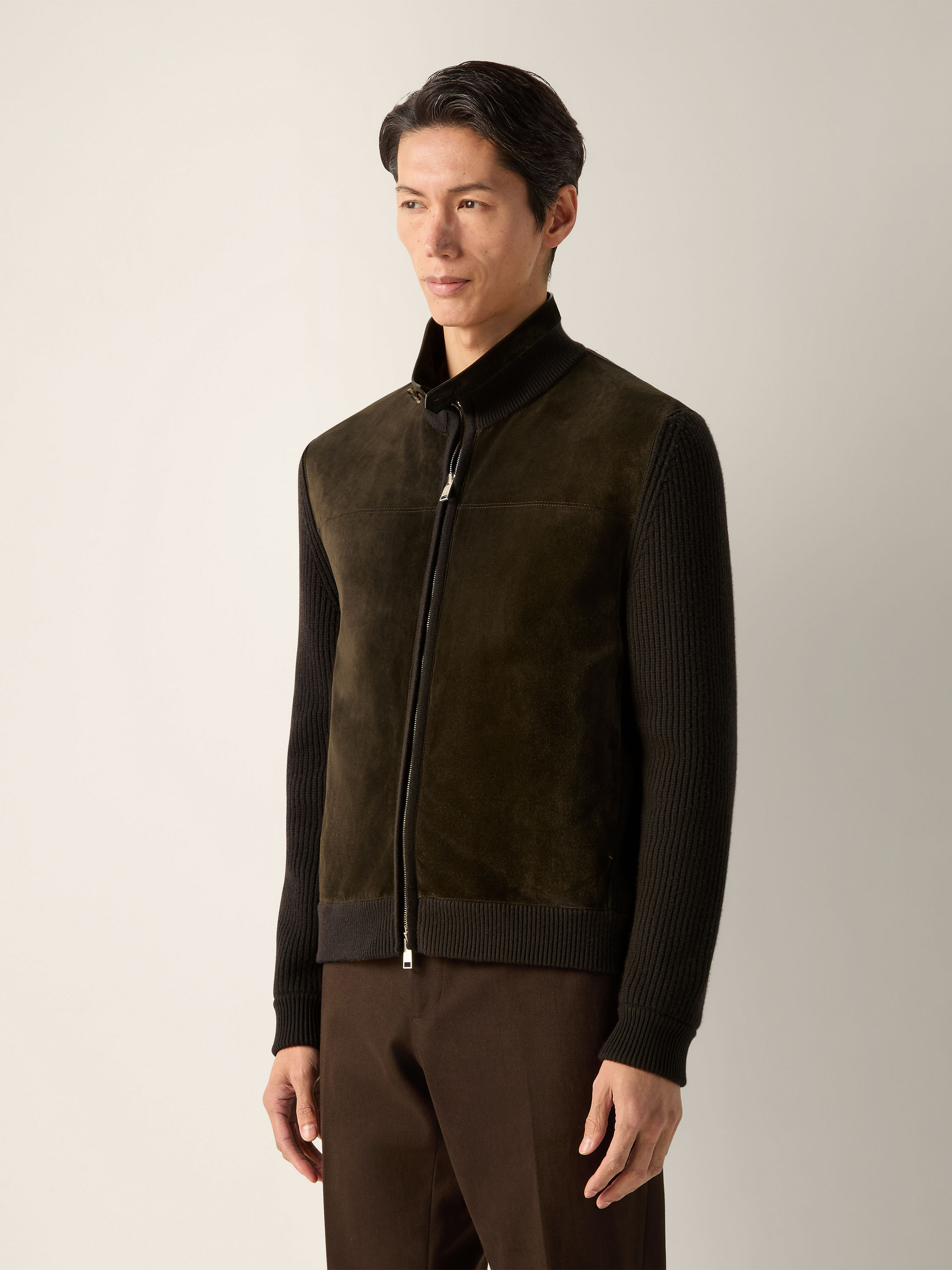 Dark Brown Vellus Aureum Blouson Product detail photo #3