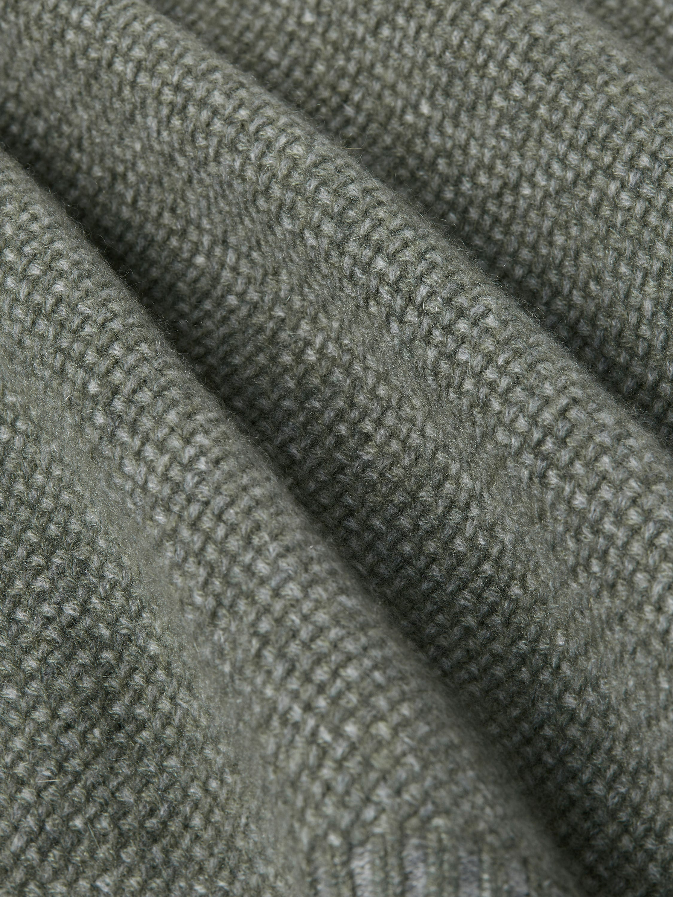 Light Green and Grey Mélange Cashmere and Wool Jacket Product detail photo #4