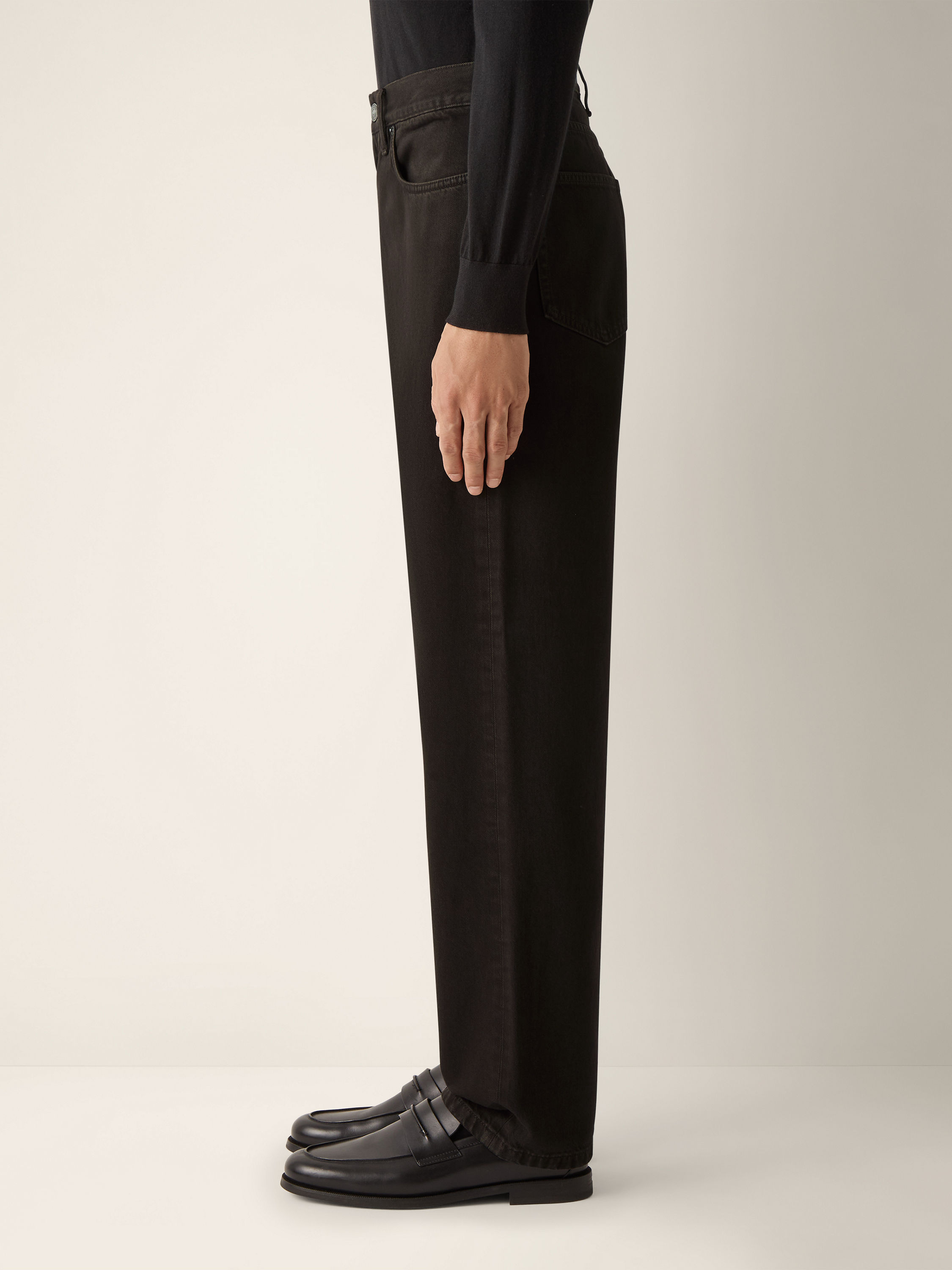 Dark Brown Cotton Roccia Pants Product detail photo #2