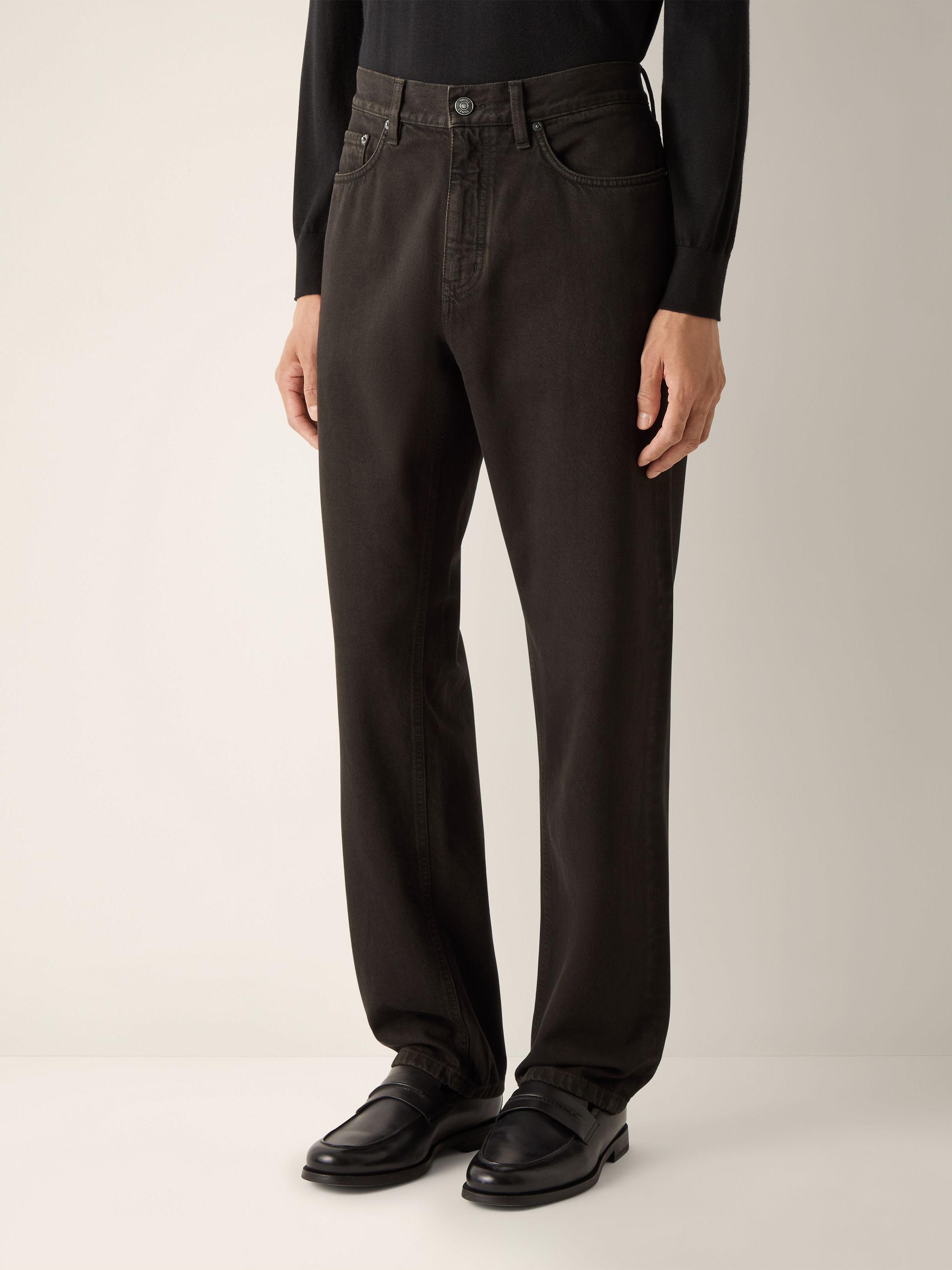 Dark Brown Cotton Roccia Pants Product detail photo #3