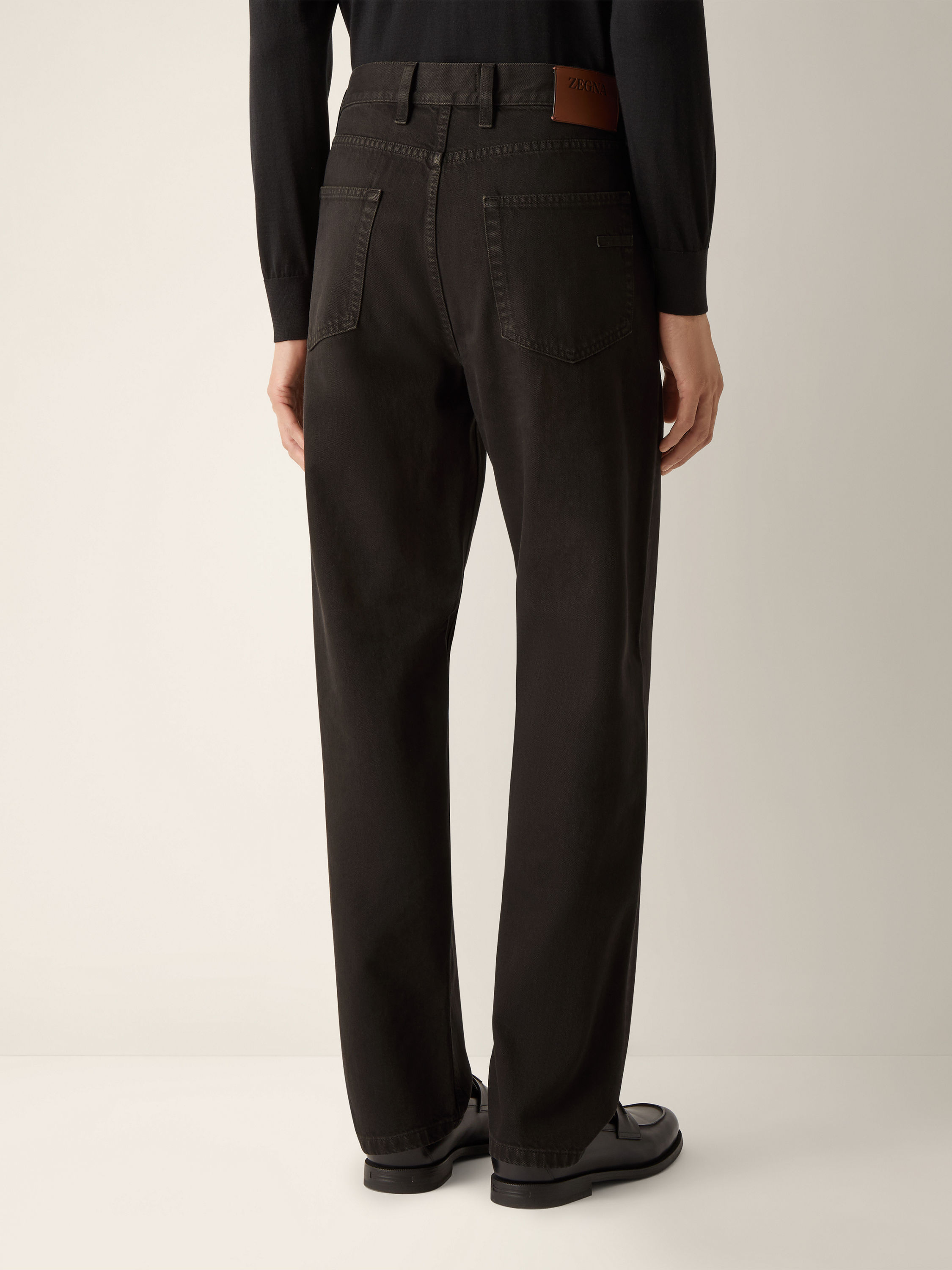 Dark Brown Cotton Roccia Pants Product detail photo #4