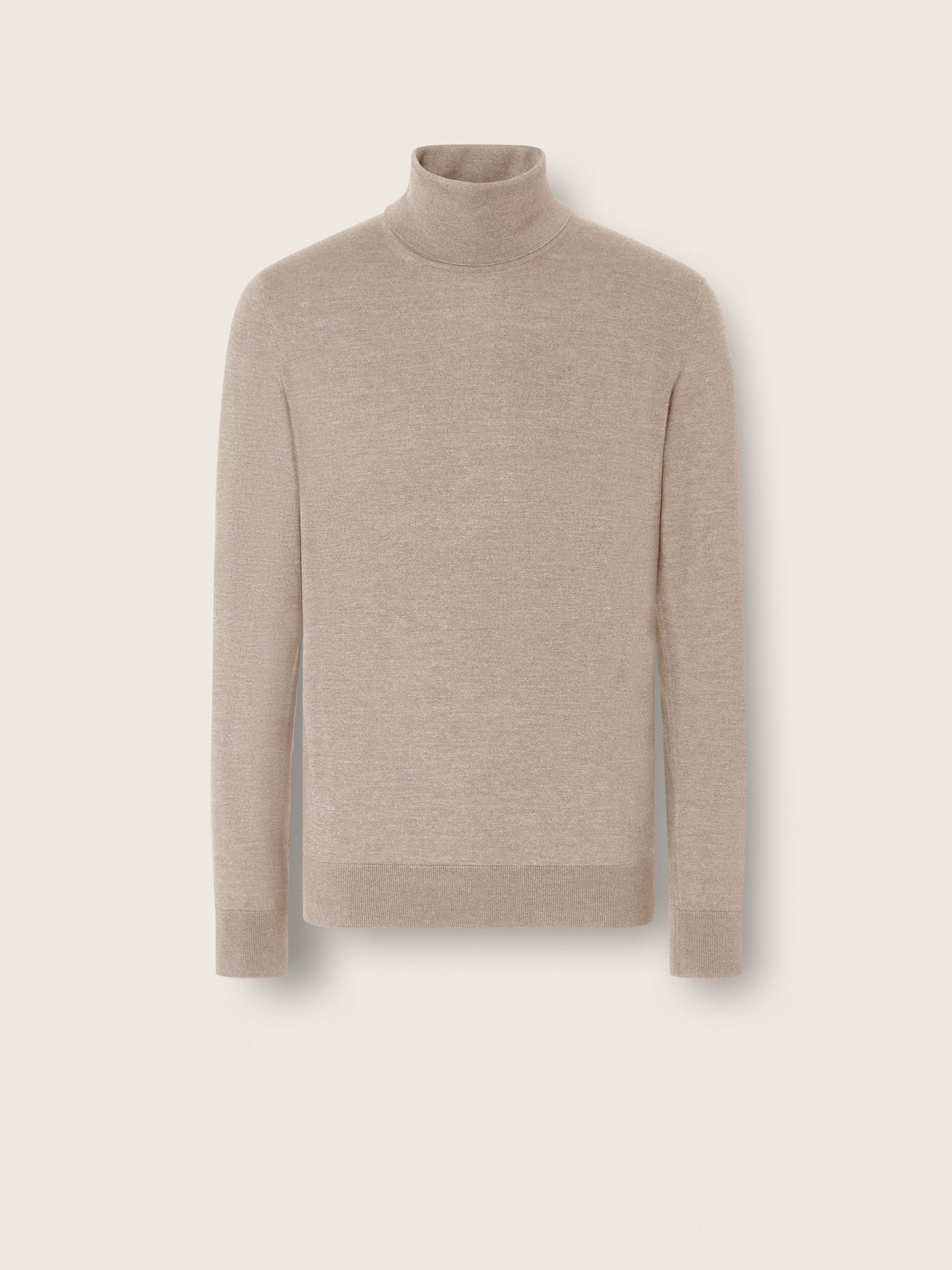 Light Taupe Mélange Cashseta Turtleneck Main product photo