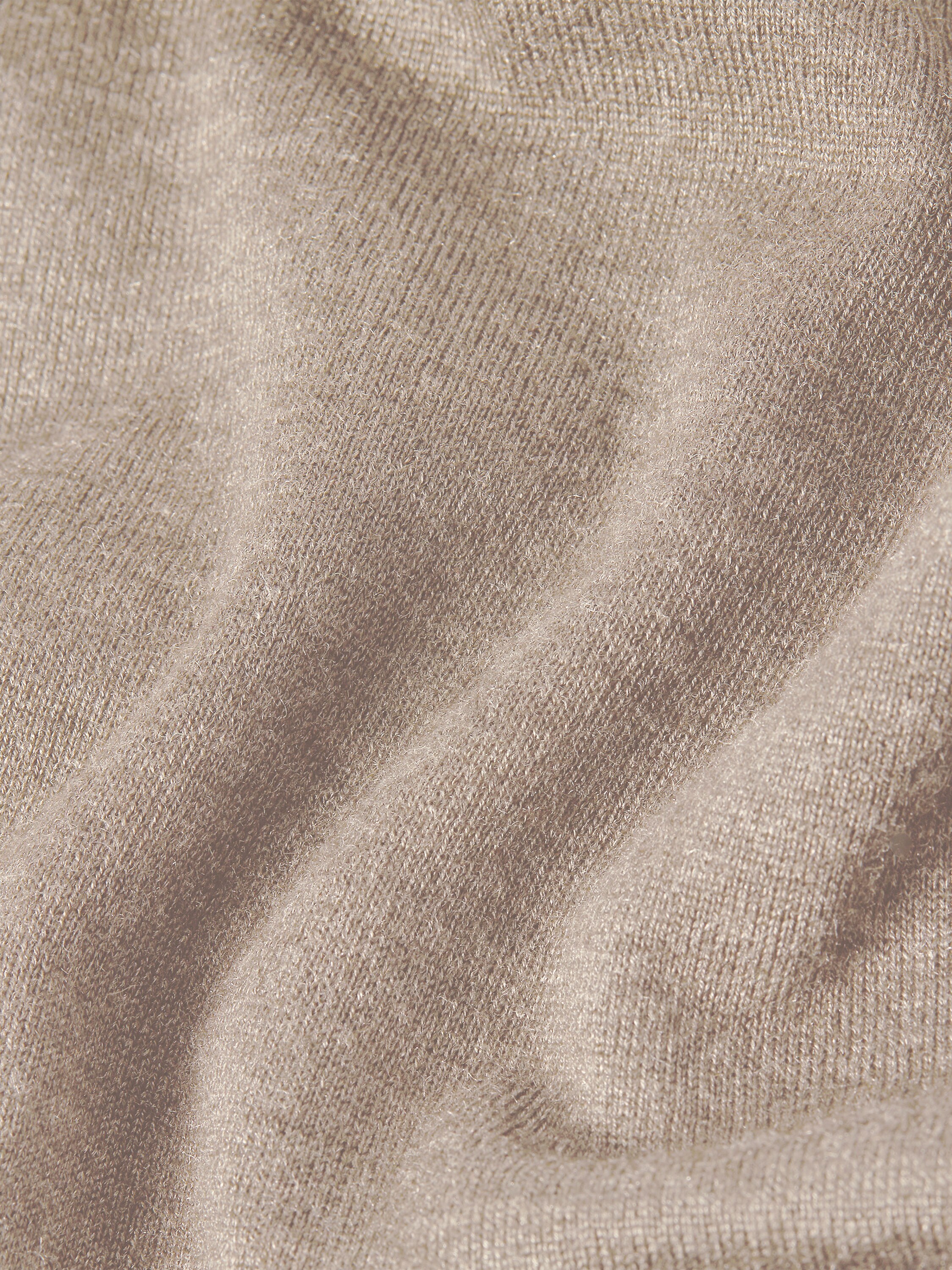 Light Taupe Mélange Cashseta Turtleneck Product detail photo #4