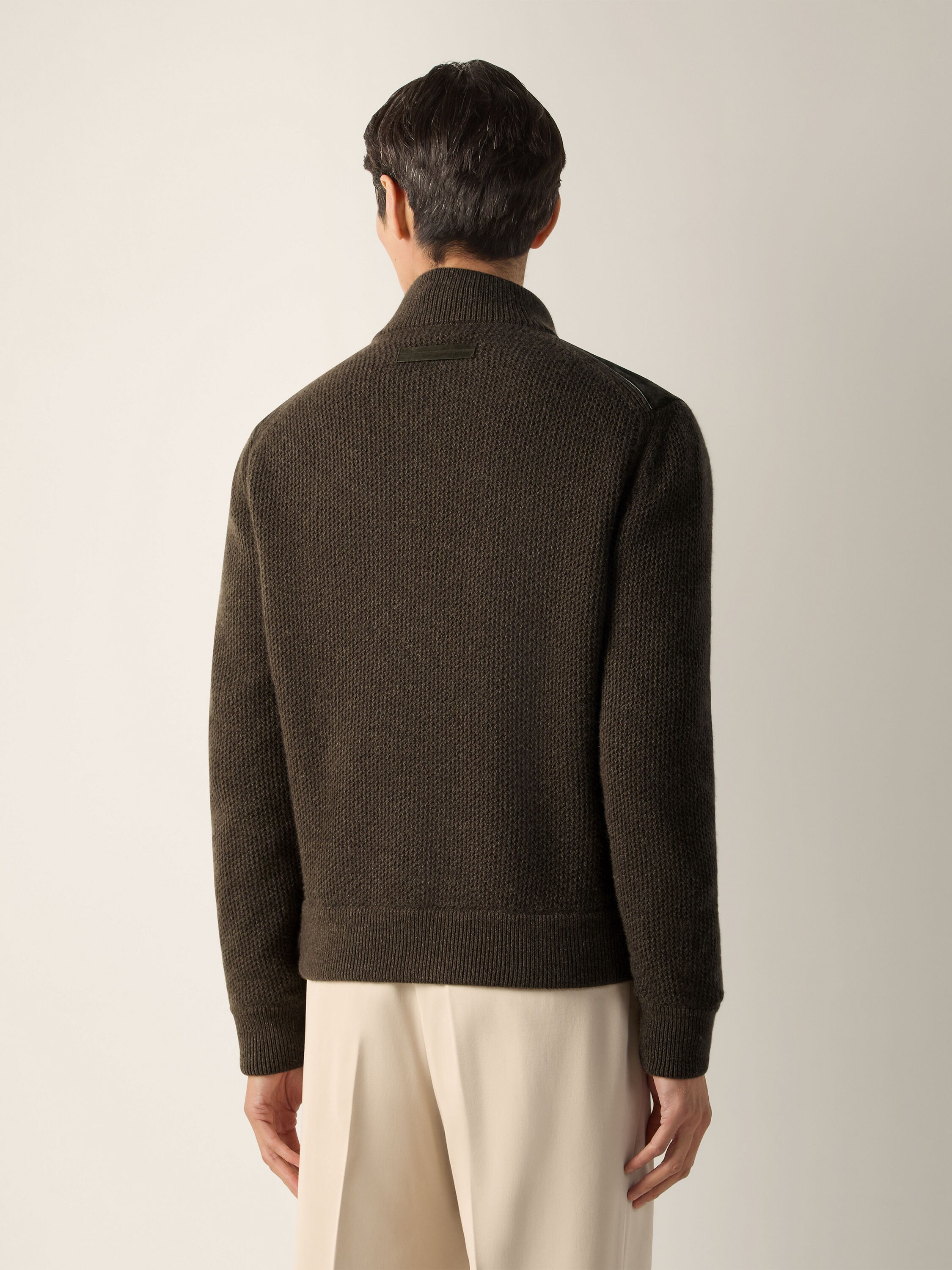 Dark Olive Green Oasi Cashmere Blouson Product detail photo #5