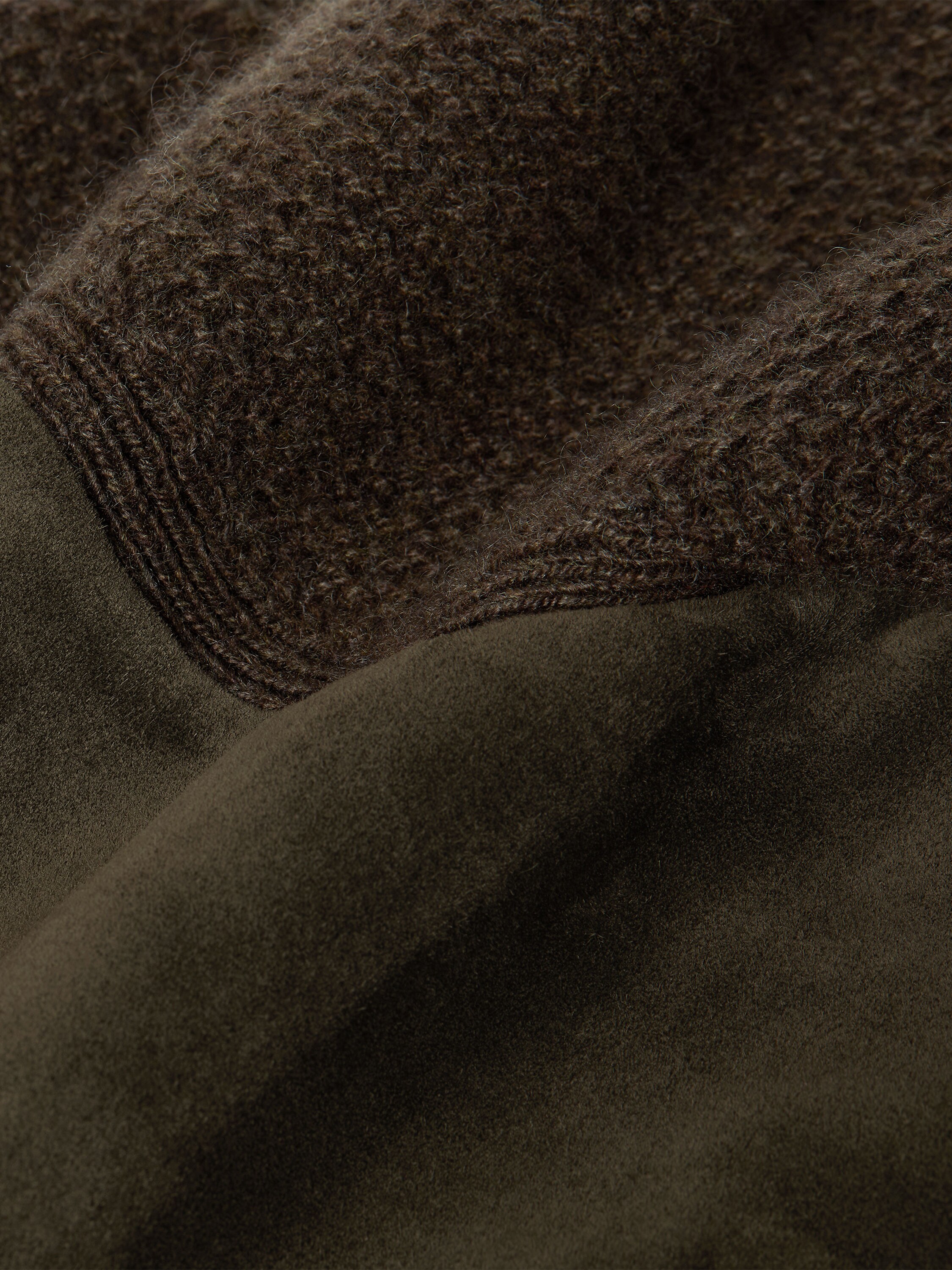 Dark Olive Green Oasi Cashmere Blouson Product detail photo #4
