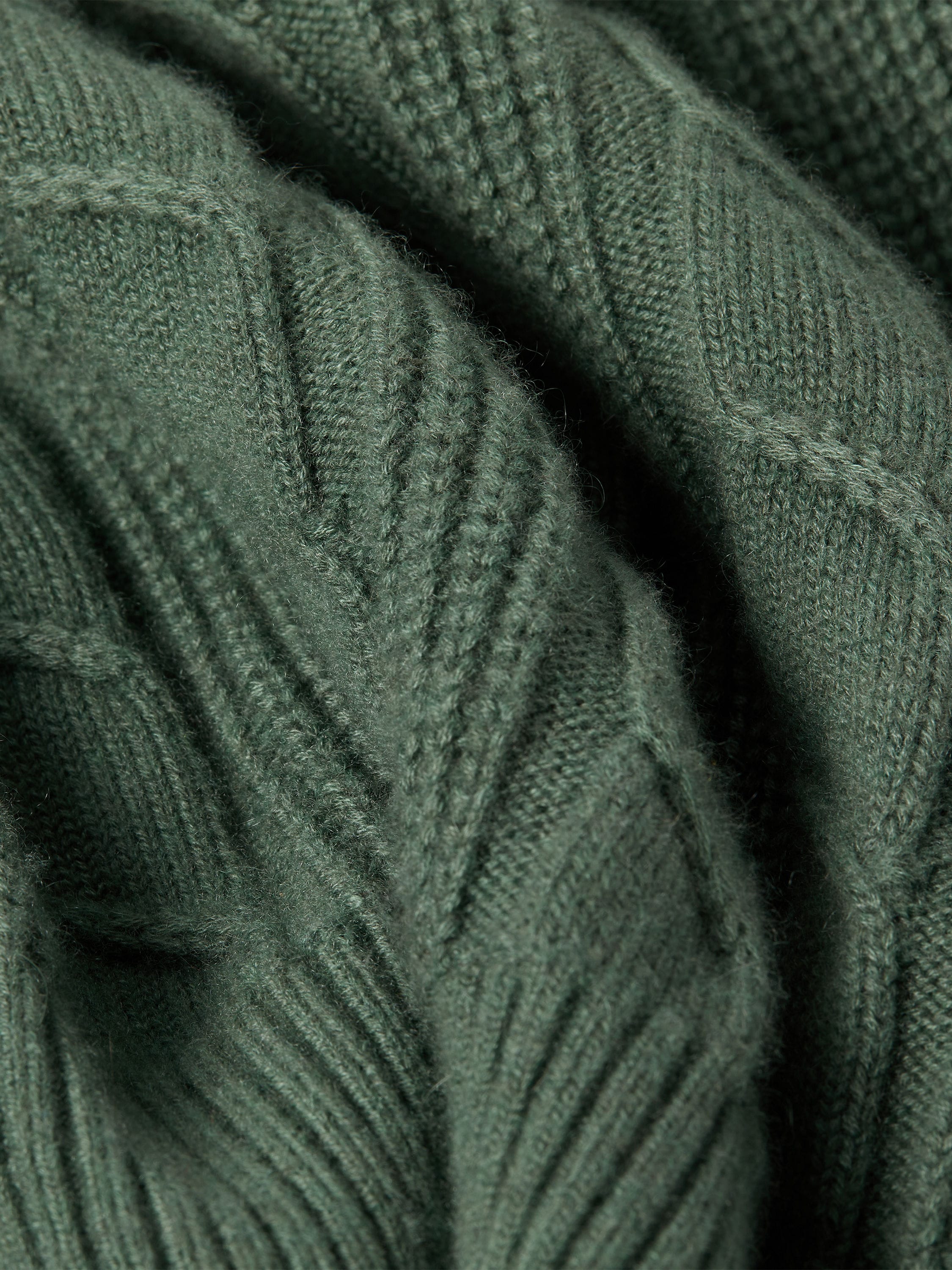 Light Green Mélange Oasi Cashmere Crewneck Product detail photo #4