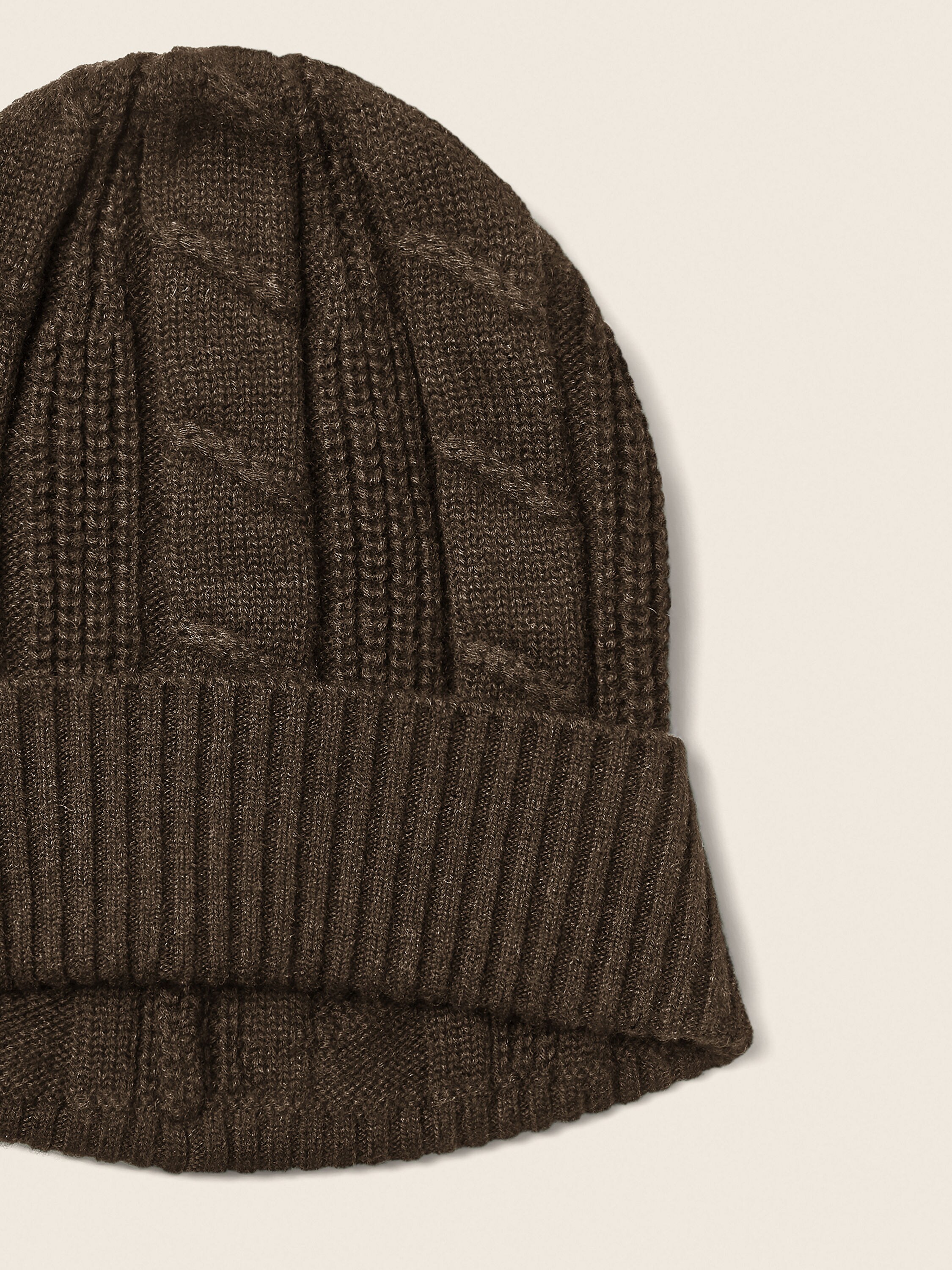 Dark Olive Green Mélange Oasi Cashmere Beanie Product detail photo #1