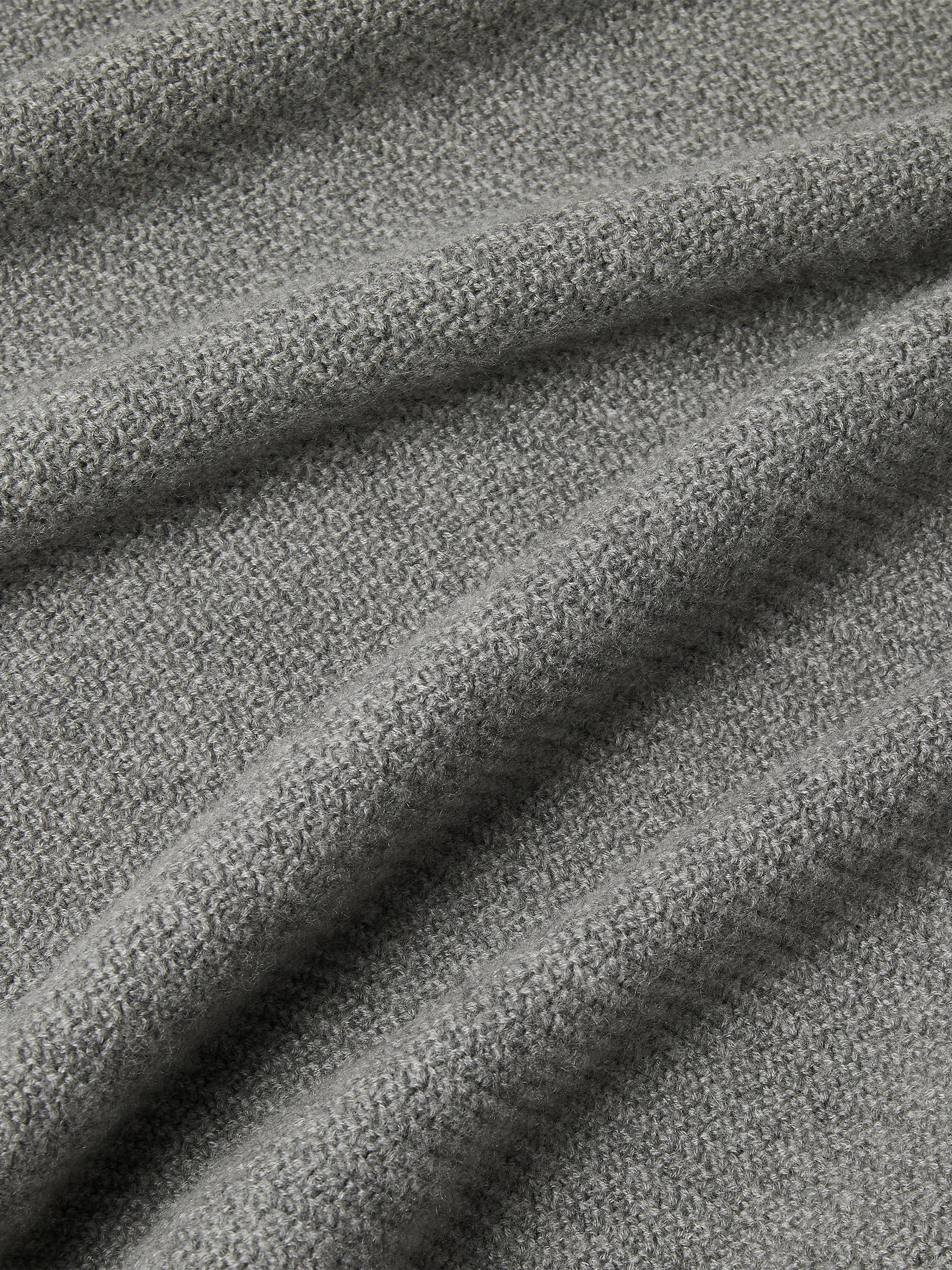 Grey Mélange Oasi Cashmere Polo Shirt Product detail photo #4