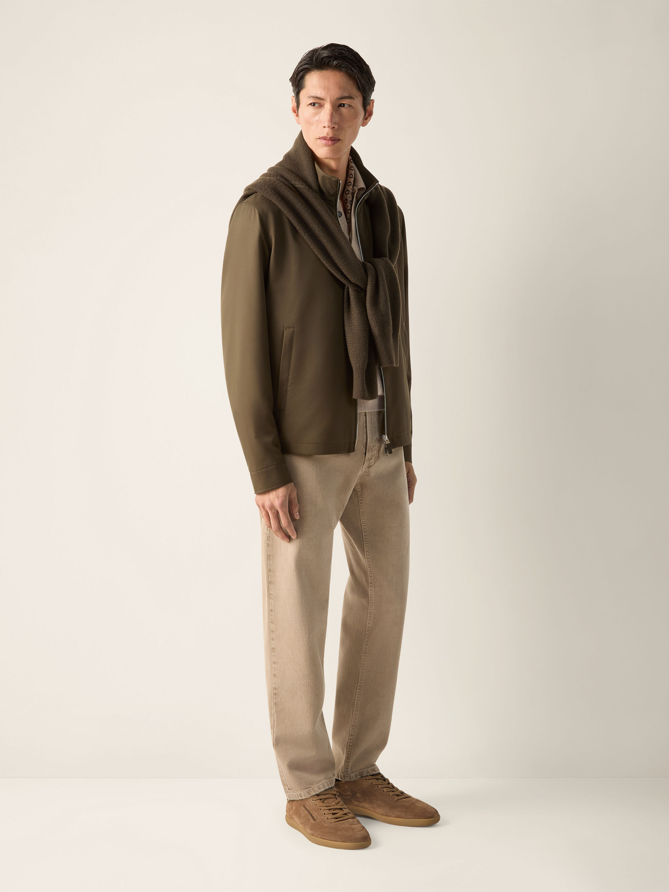 混奶白色 Oasi Cashmere 绿洲羊绒 Polo 衫 产品细节图 #2