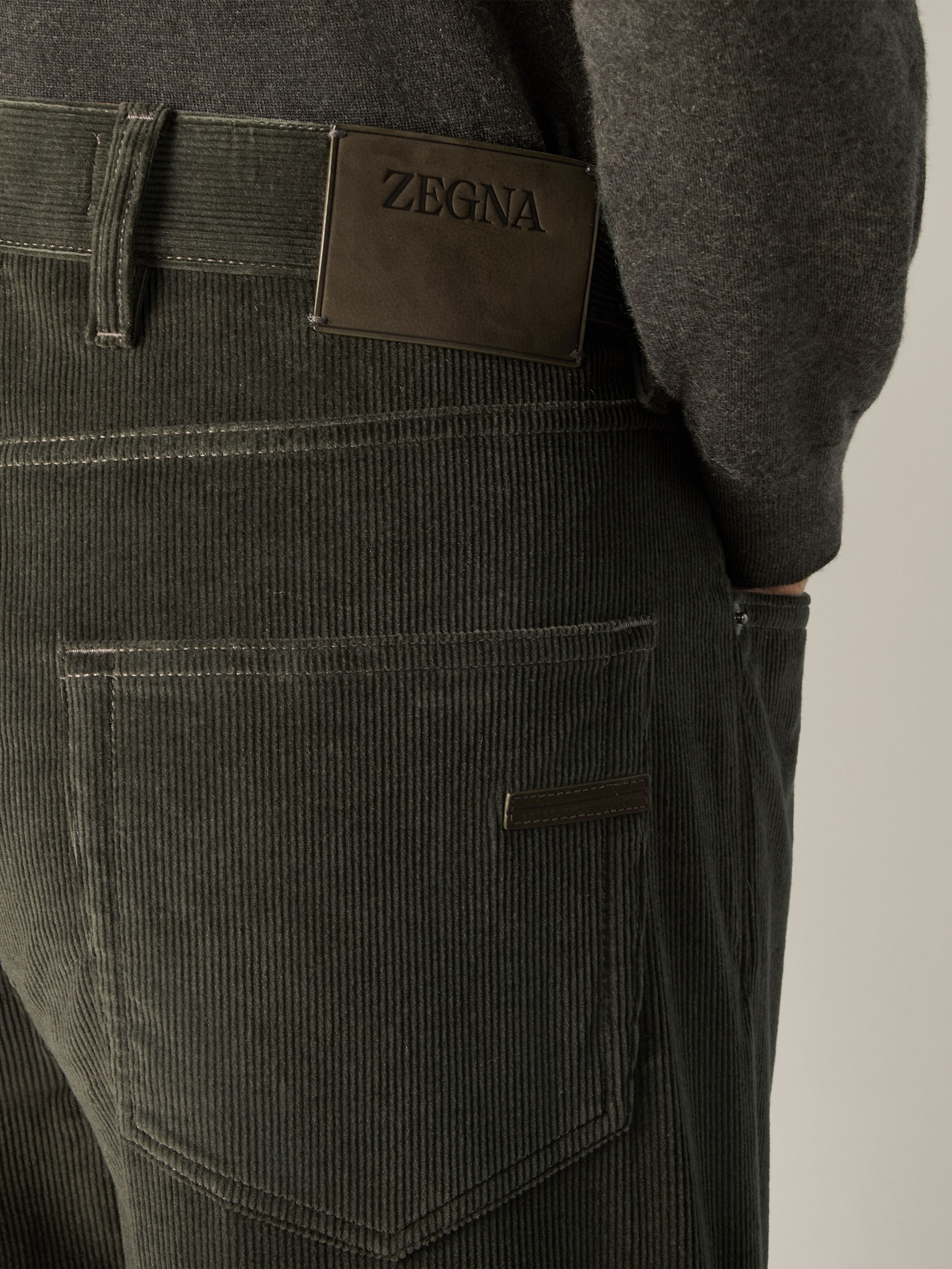 Dark Olive Green Cashco Roccia Pants Product detail photo #1