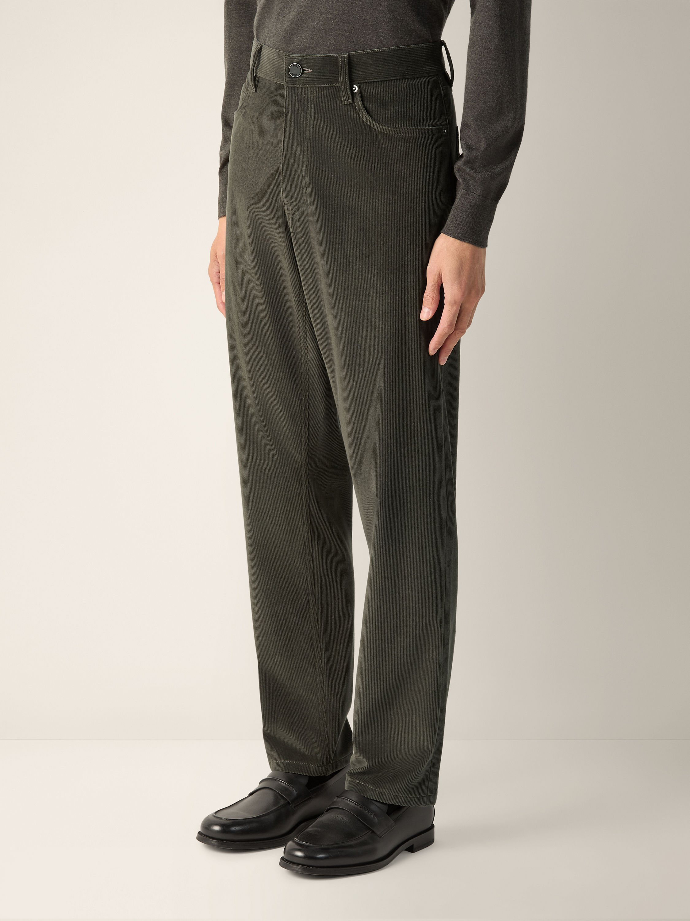 Dark Olive Green Cashco Roccia Pants Product detail photo #3
