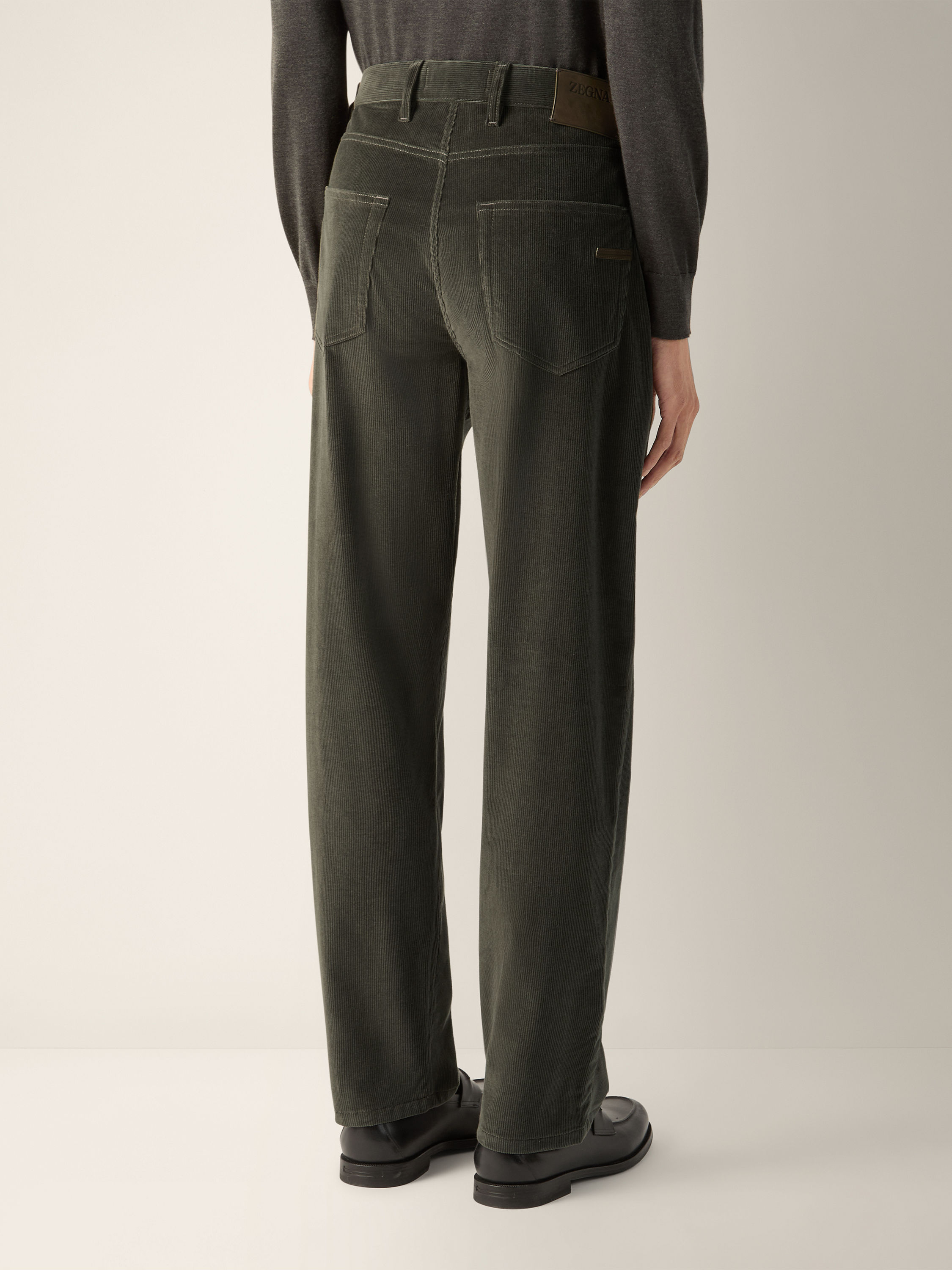 Dark Olive Green Cashco Roccia Pants Product detail photo #4