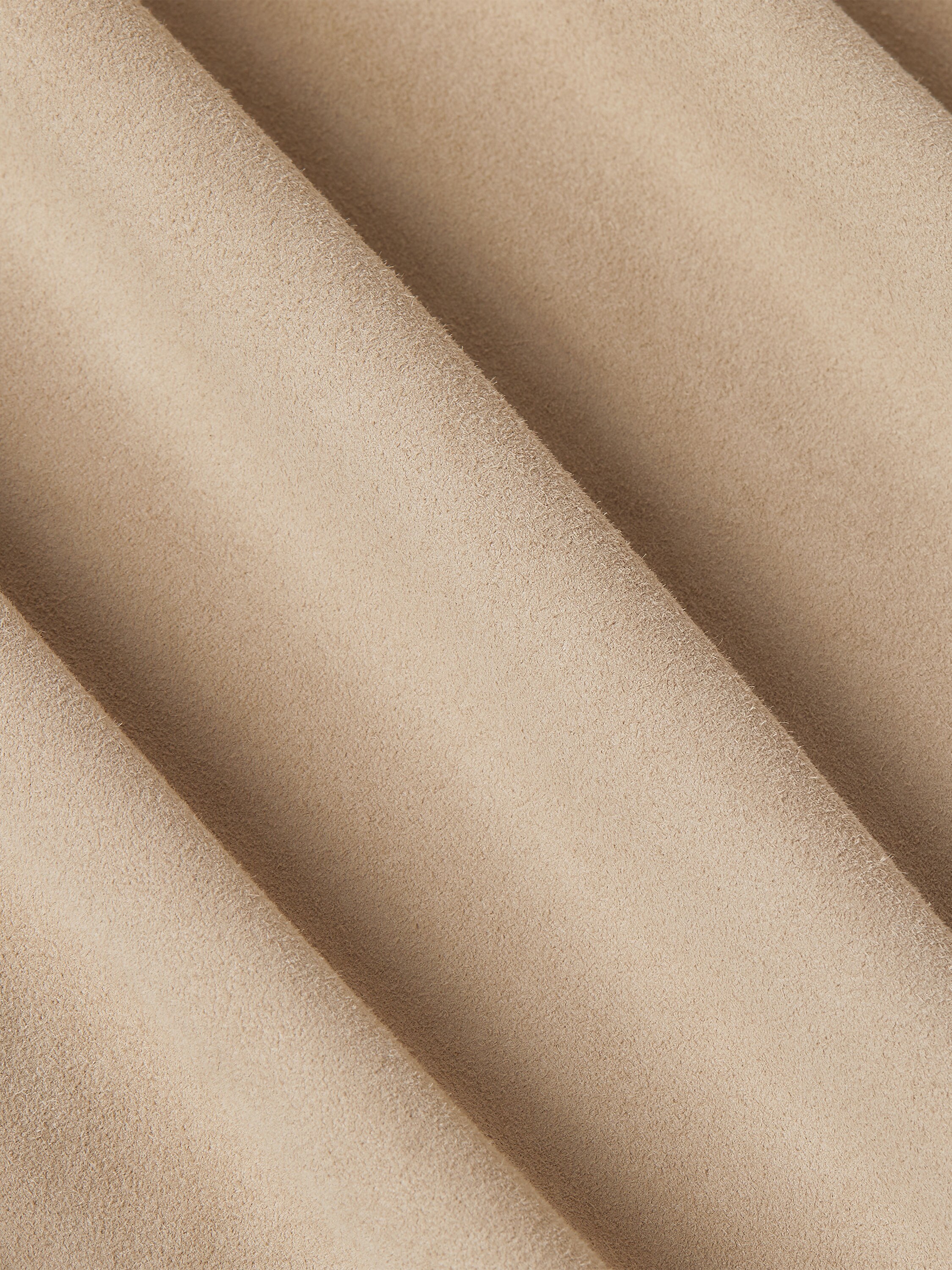 Light Taupe Suede Bomber Product detail photo #4